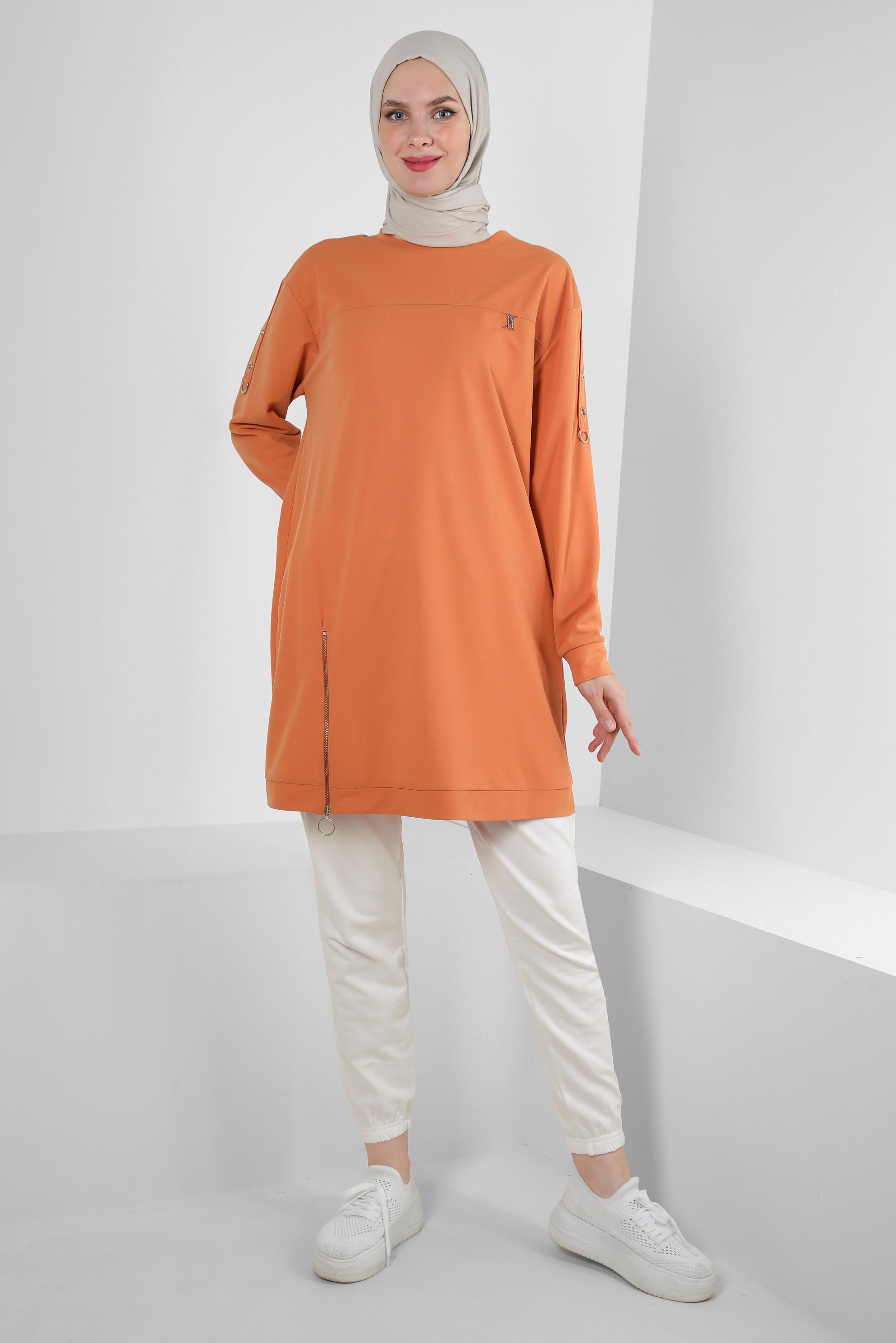 Tesettür giyim BEYAZ BİLEKLERİ LASTİKLİ EŞOFMAN ALTI 70397