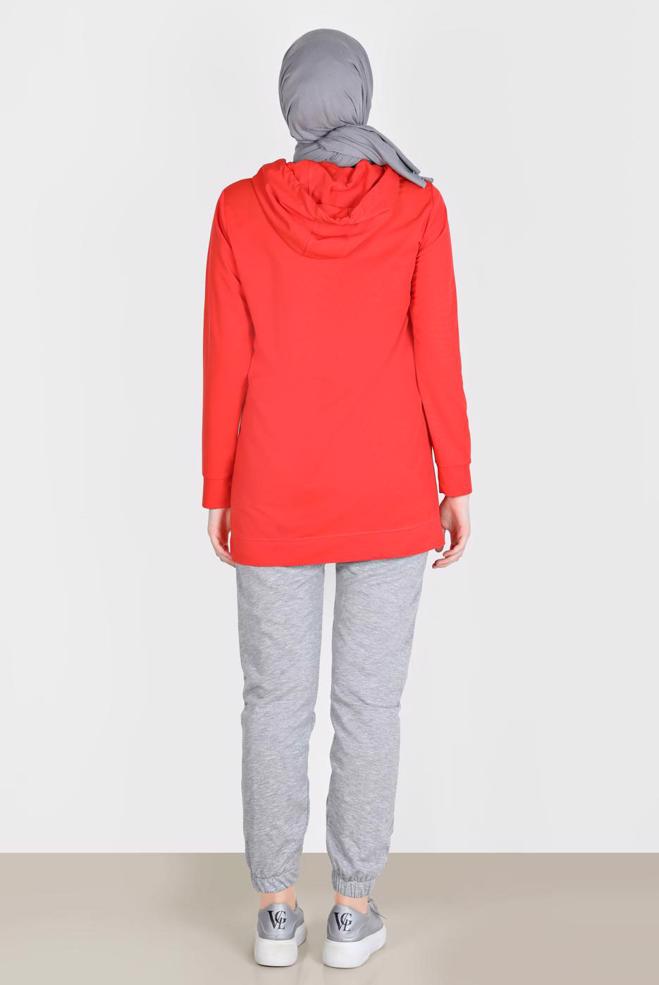 Hijab clothing GREY ELASTIC LEGS SWEATPANTS 70397 - ALVİNA