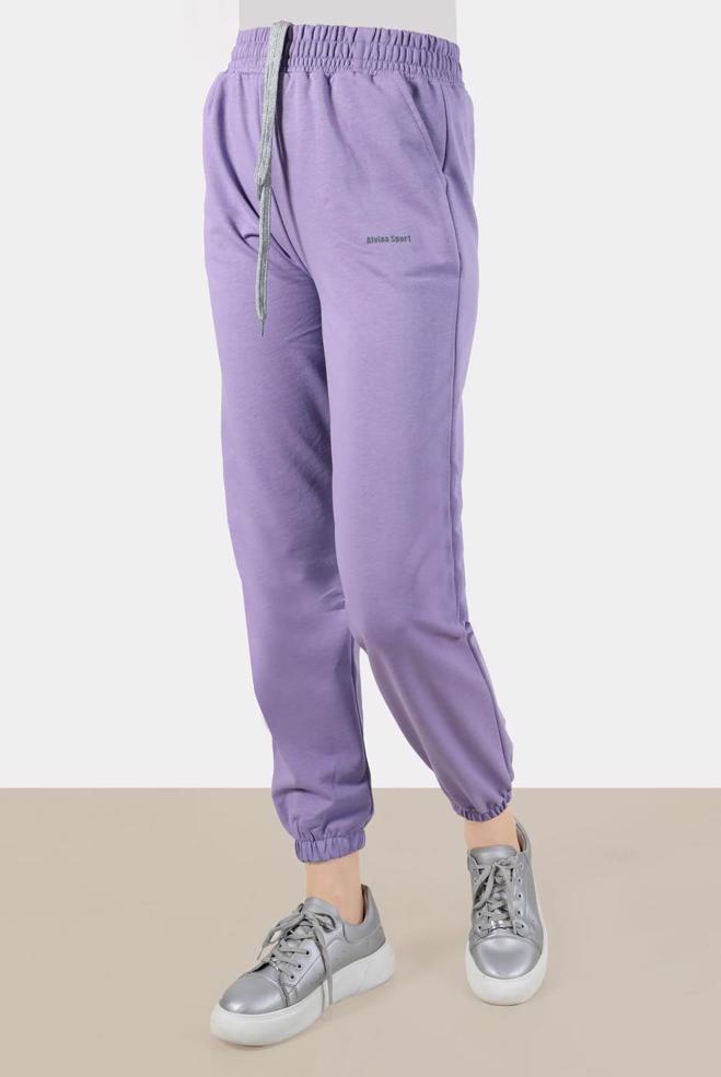 Hijab clothing PURPLE ELASTIC LEGS SWEATPANTS 70397 - ALVİNA