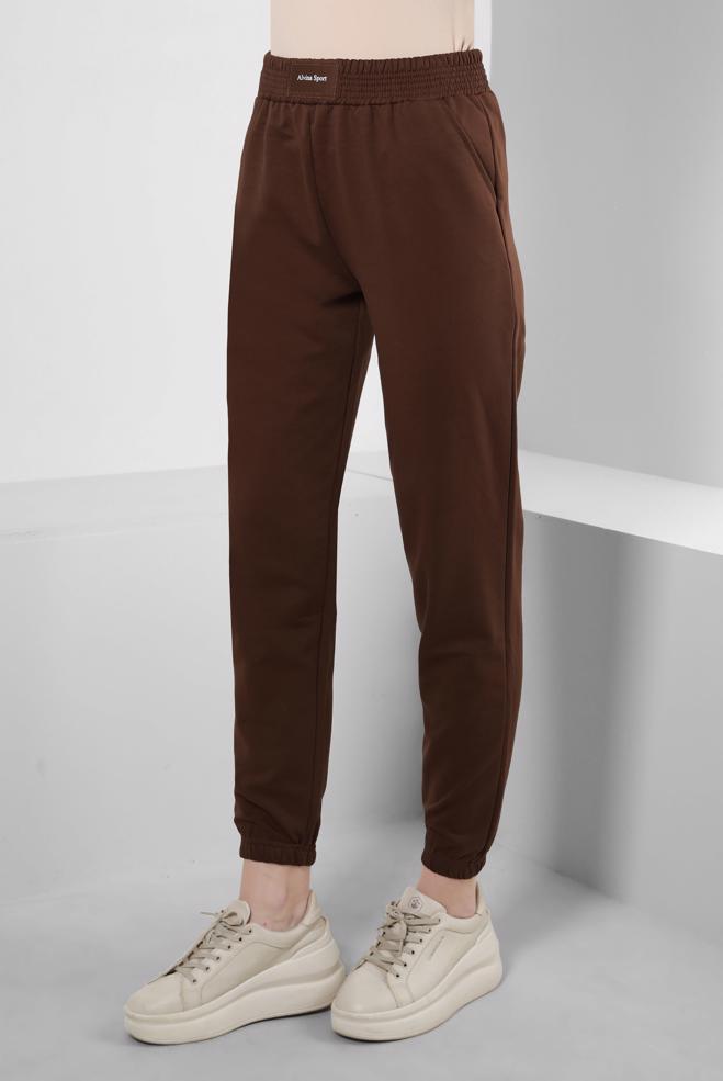 Hijab clothing BROWN ELASTIC LEGS SWEATPANTS 70397 - ALVİNA