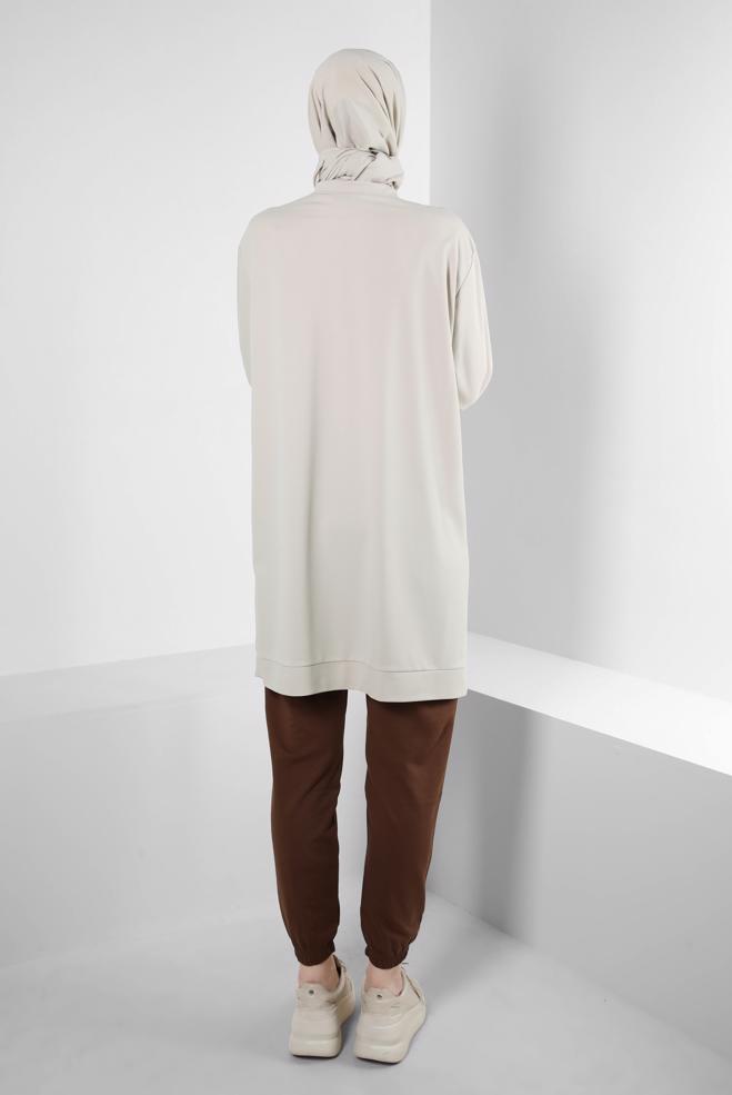 Hijab clothing BROWN ELASTIC LEGS SWEATPANTS 70397 - ALVİNA