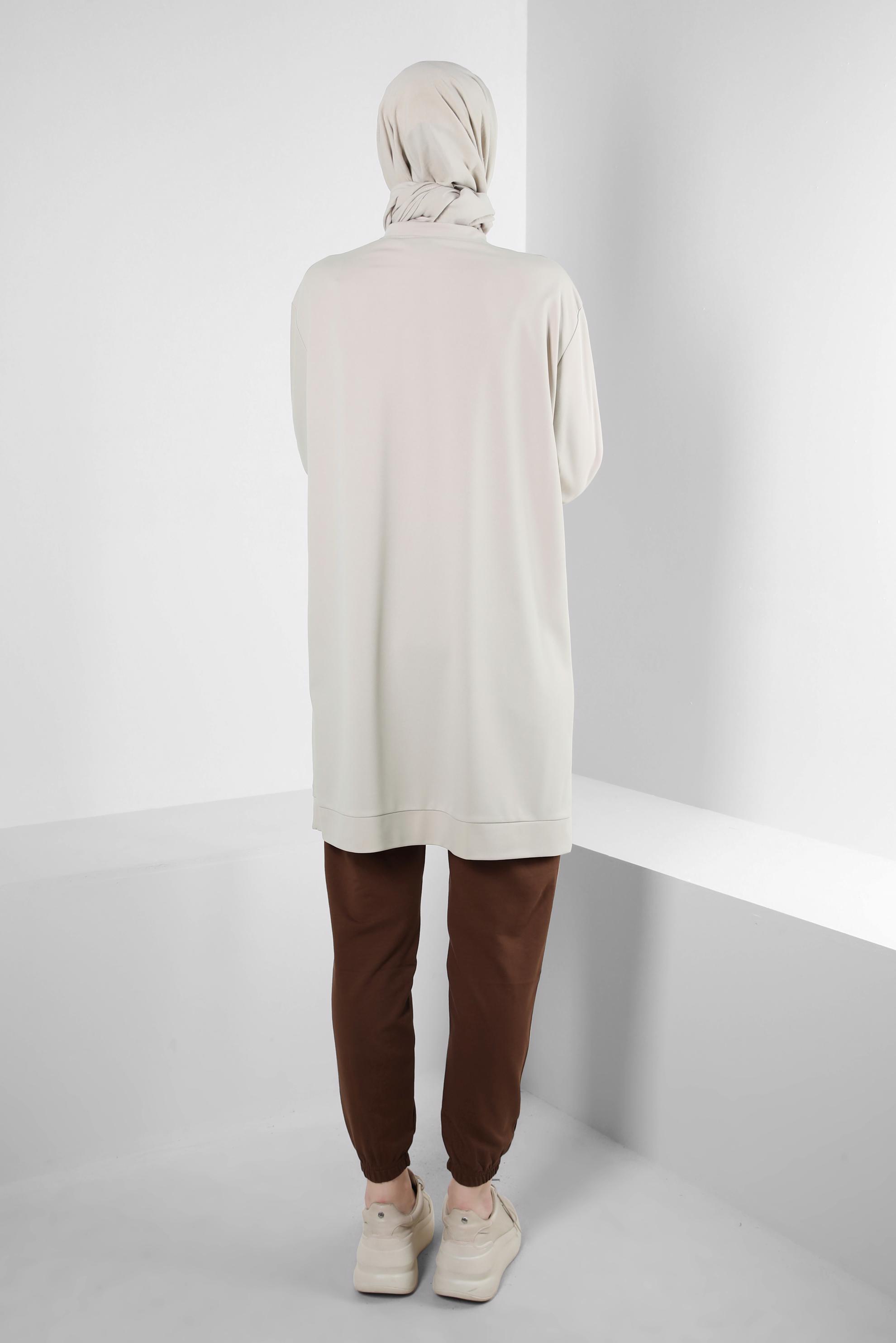 Tesettür giyim KAHVE BİLEKLERİ LASTİKLİ EŞOFMAN ALTI 70397