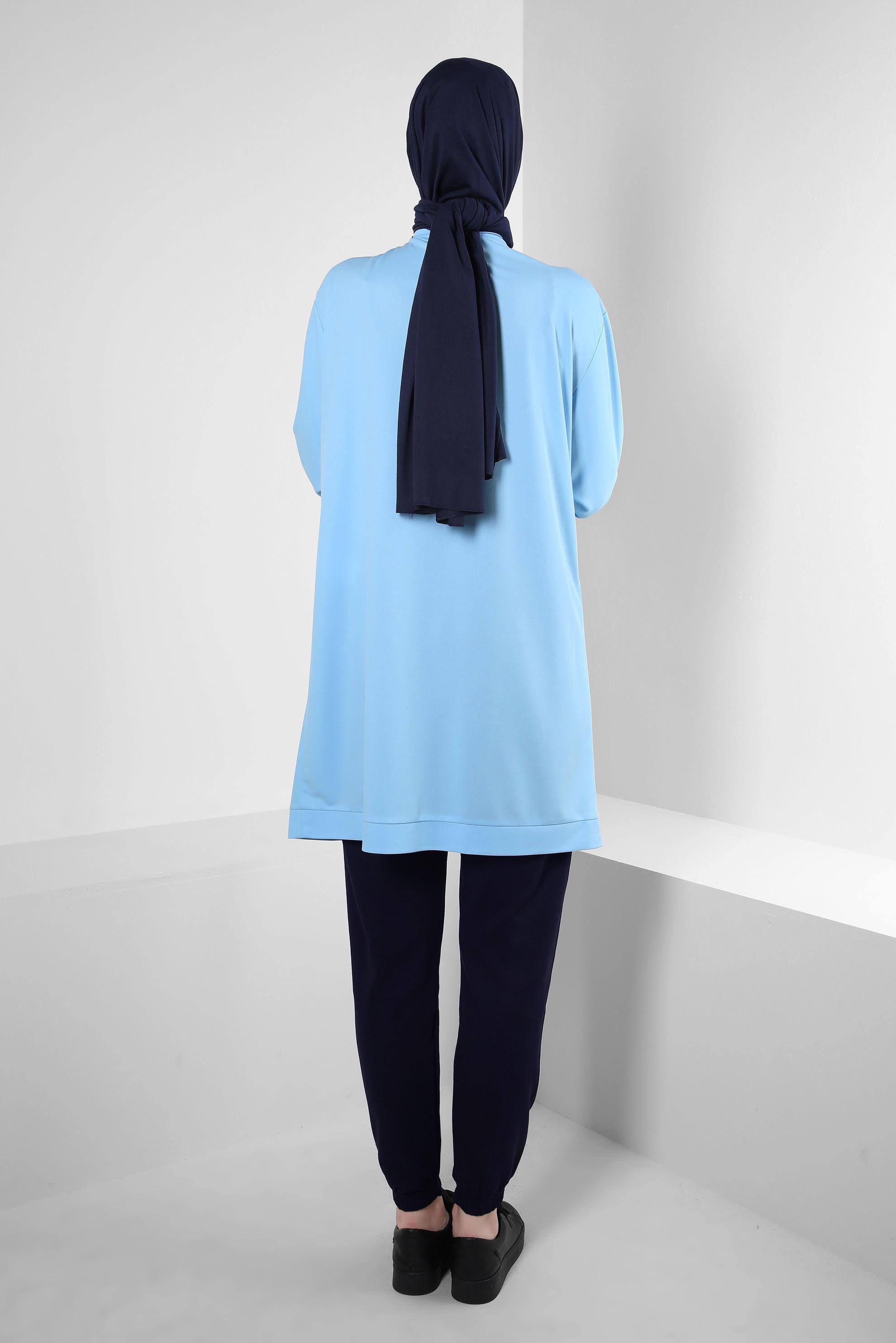 Hijab clothing NAVY BLUE ELASTIC LEGS SWEATPANTS 70397