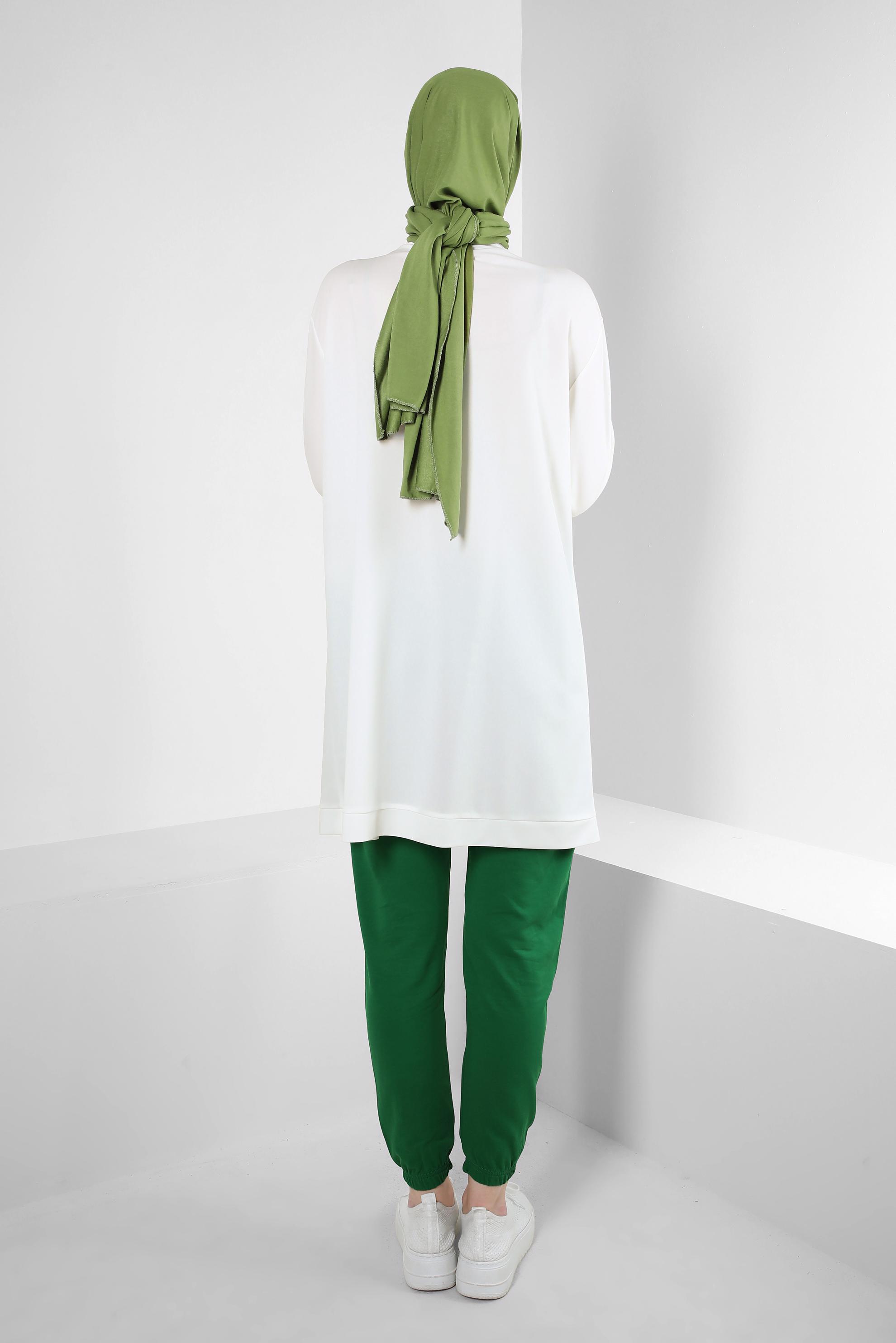 Hijab clothing GREEN ELASTIC LEGS SWEATPANTS 70397