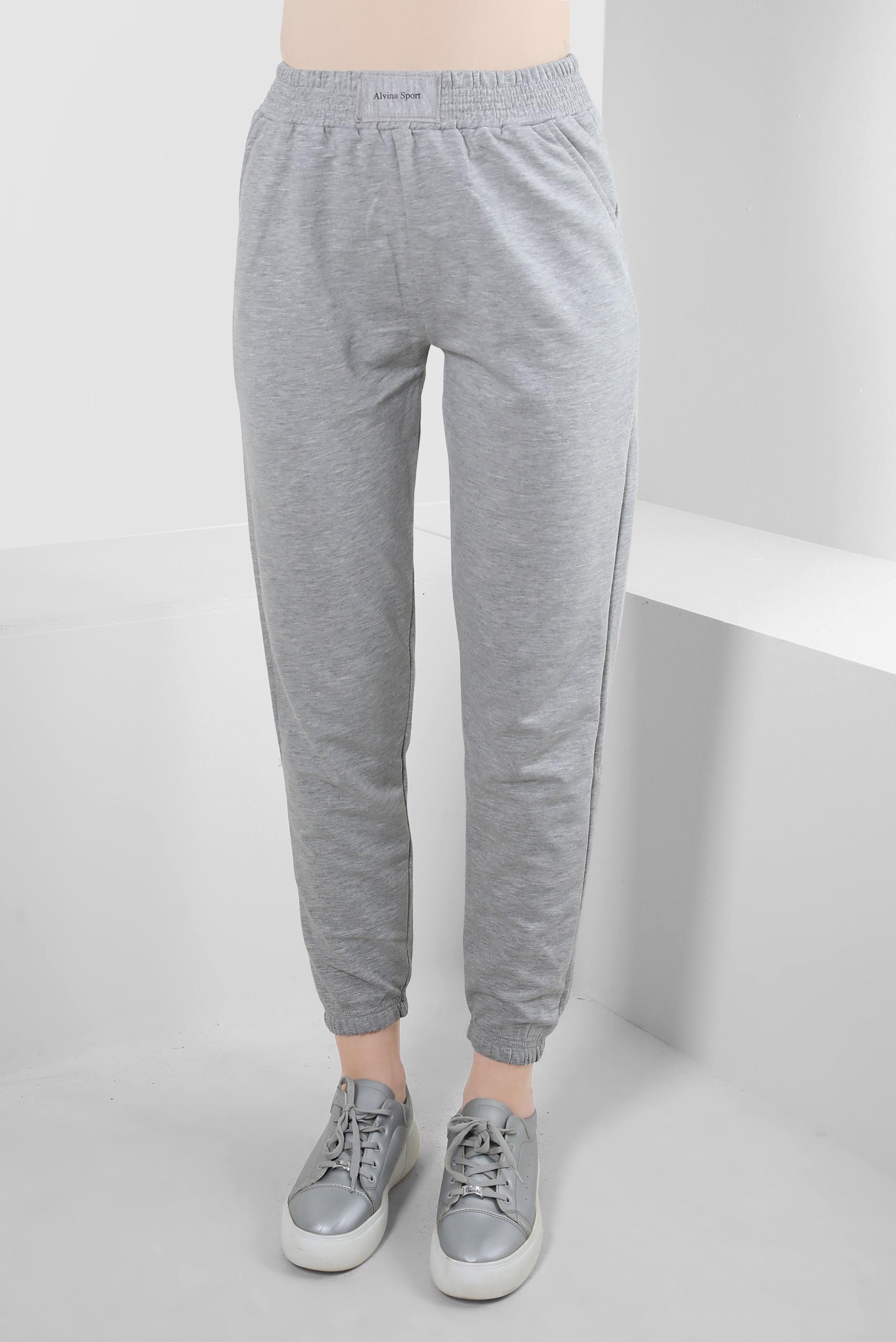 Tesettür giyim GRİ BİLEKLERİ LASTİKLİ EŞOFMAN ALTI 70397