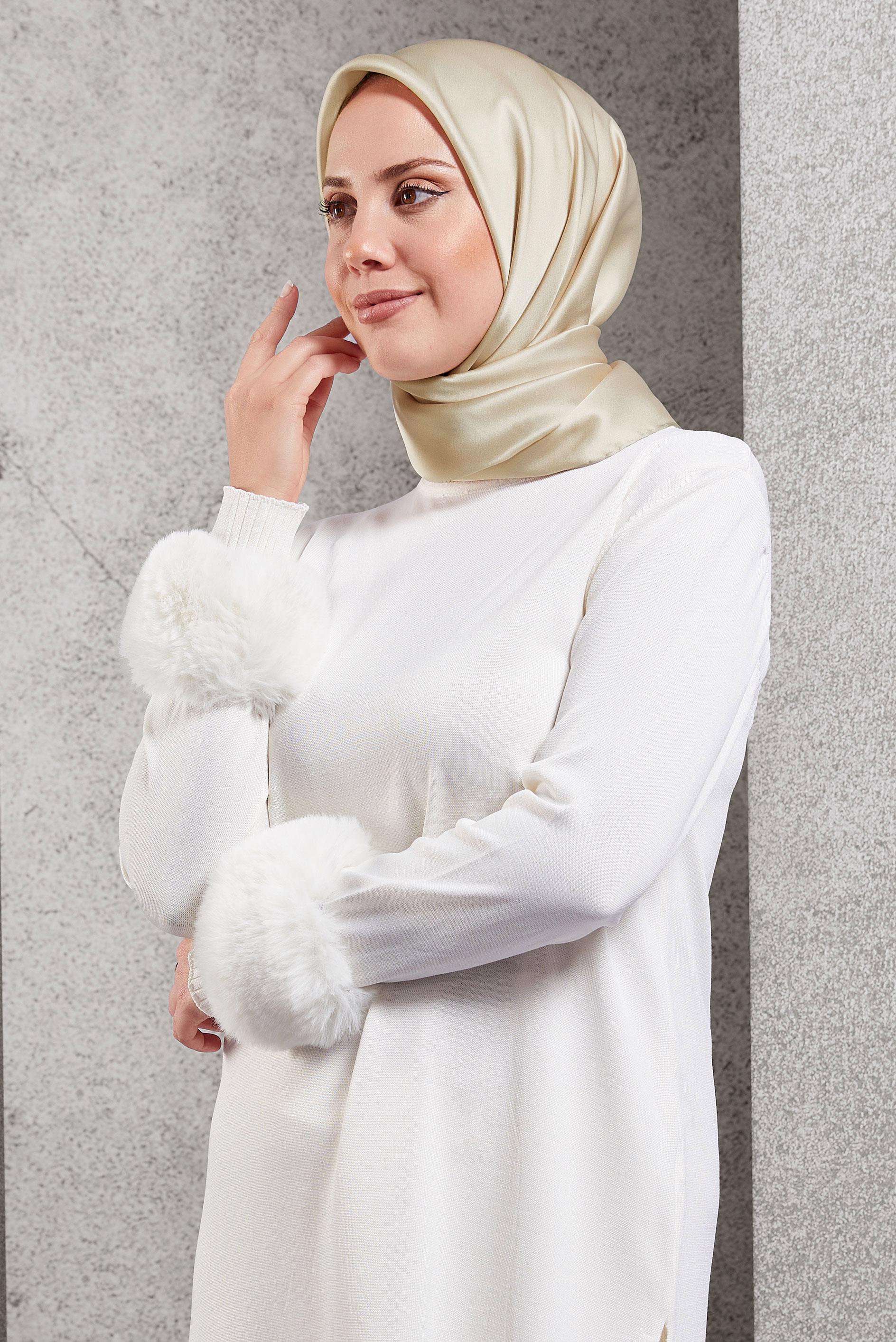 Hijab clothing YELLOW ALVINA SILK SCARF 8056