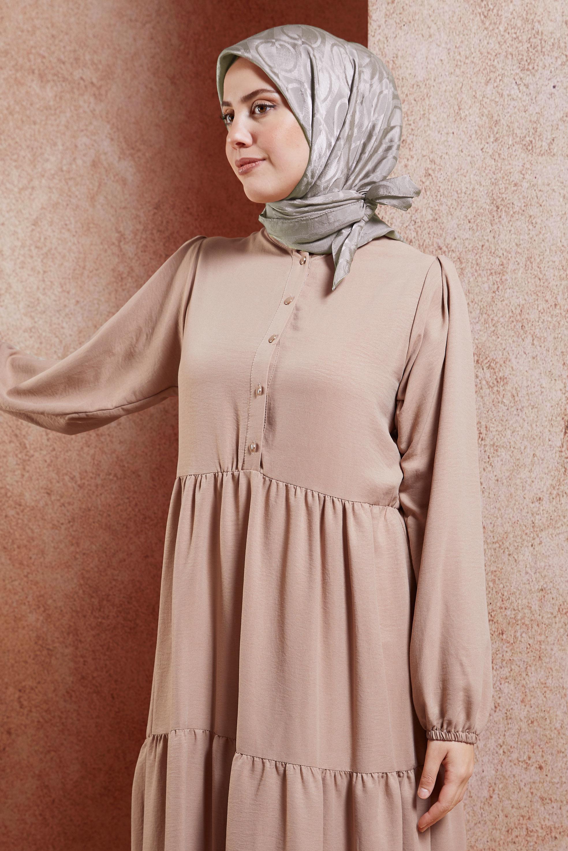Tesettür giyim KAHVE ALVİNA JAKAR EŞARP 8452