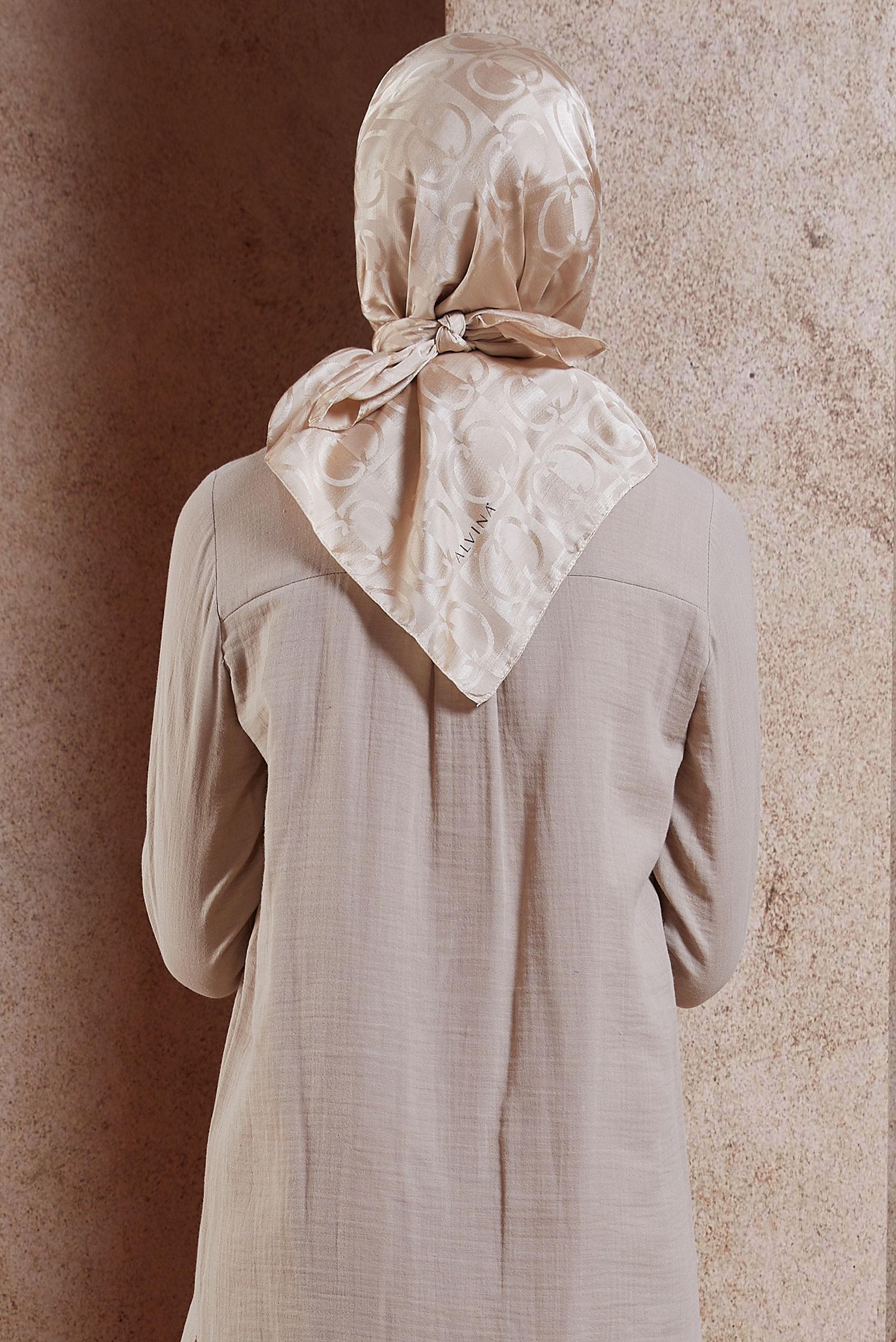 Tesettür giyim ALTIN ALVİNA JAKAR EŞARP 8452