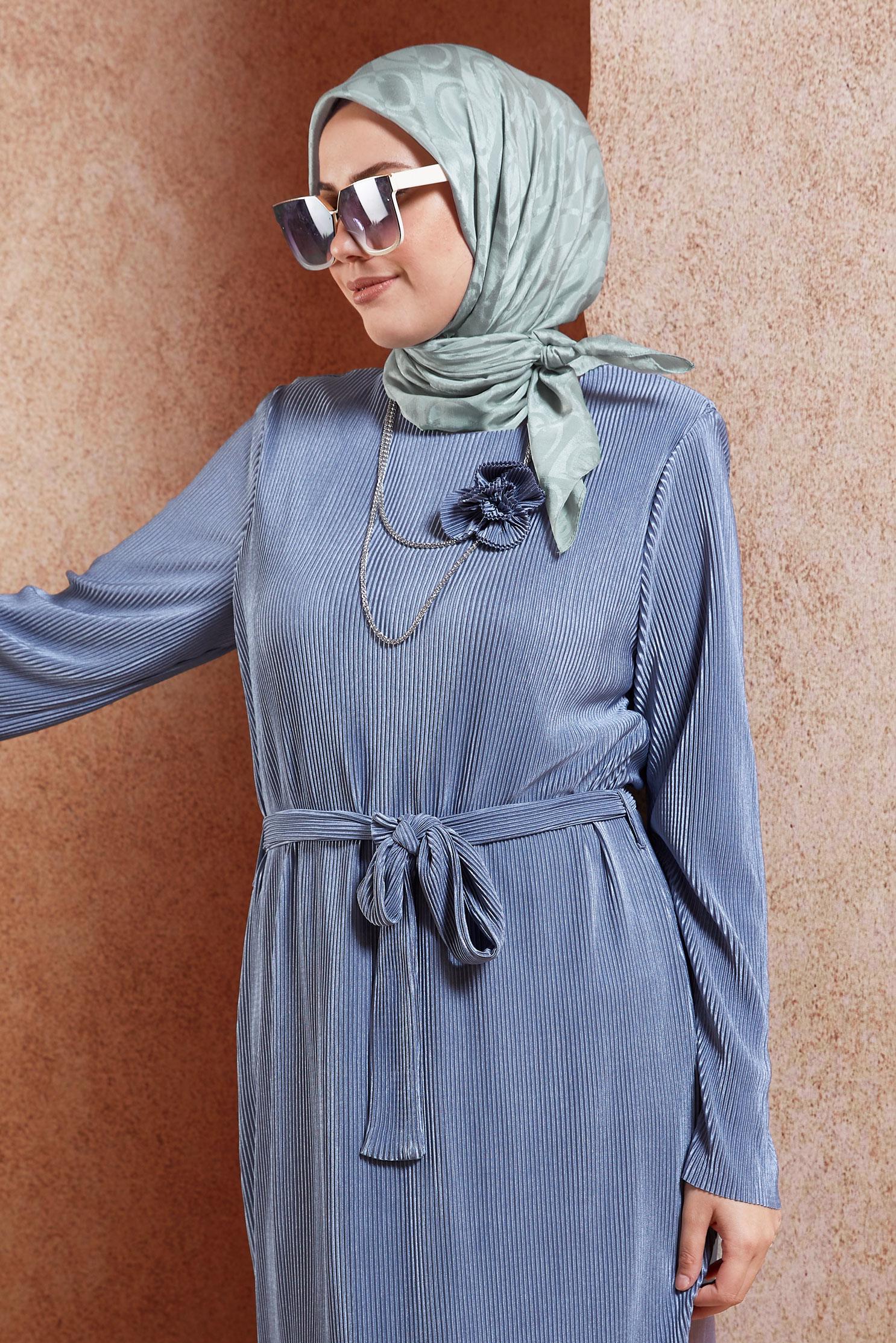 Tesettür giyim GÜMÜŞ ALVİNA JAKAR EŞARP 8452