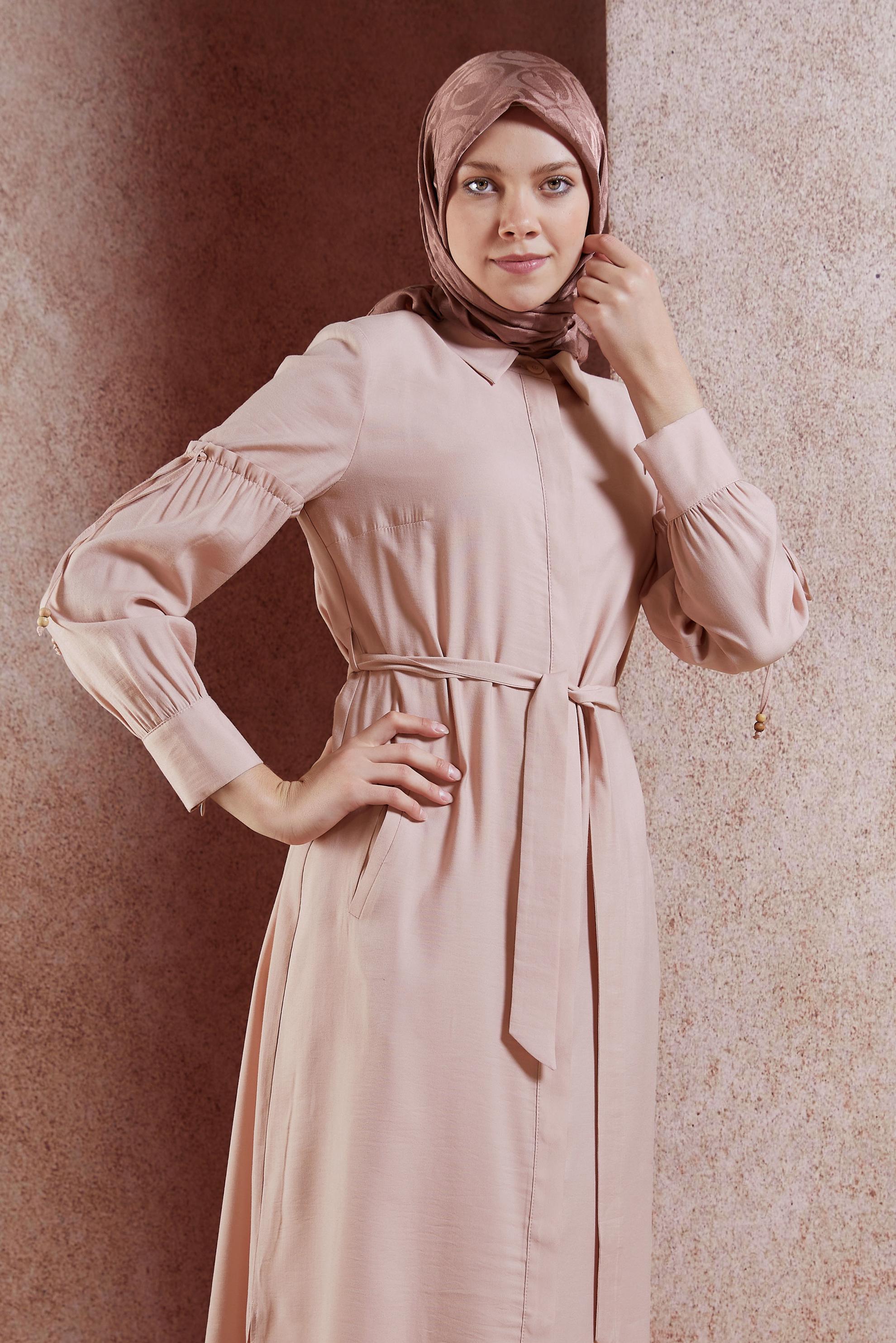 Tesettür giyim PEMBE ALVİNA JAKAR EŞARP 8452