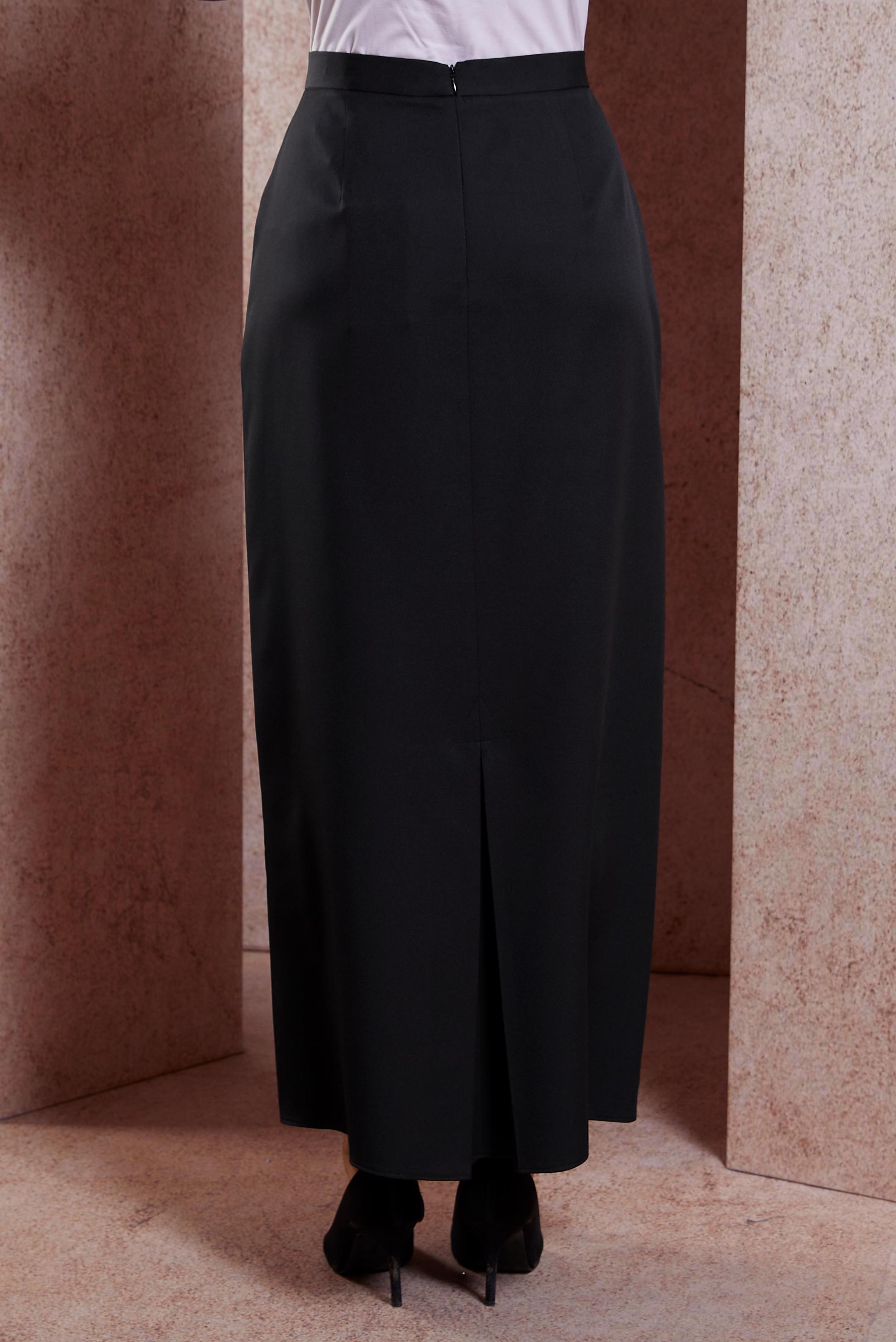 Tesettür giyim SİYAH GİZLİ YIRTMAÇLI ETEK 60550