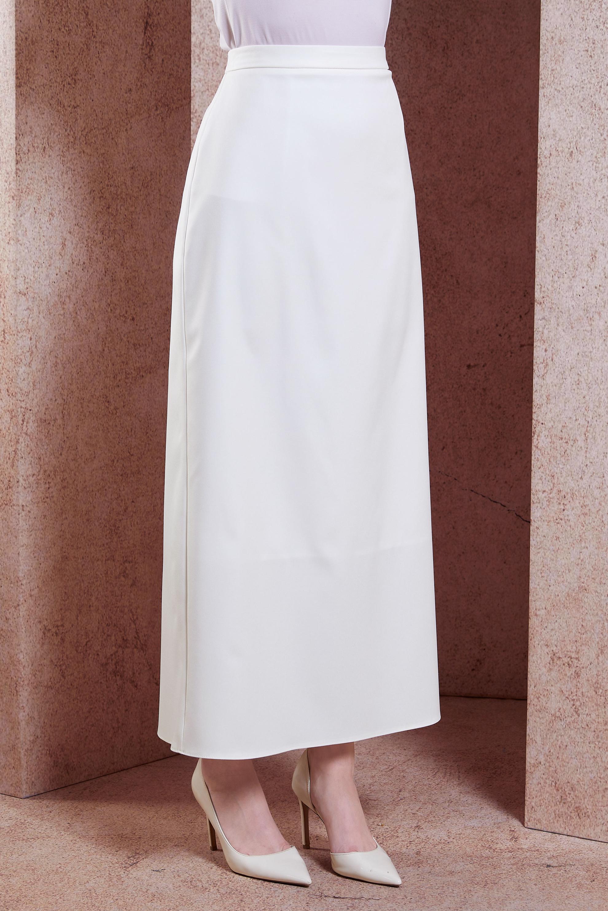 Hijab clothing WHITE SKIRT WITH INVISIBLE SLIT 60550