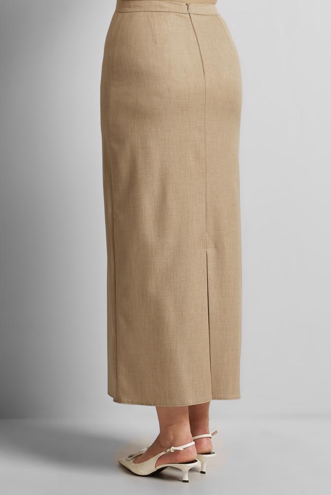 Hijab clothing BROWN SKIRT WITH INVISIBLE SLIT 60550 - ALVİNA