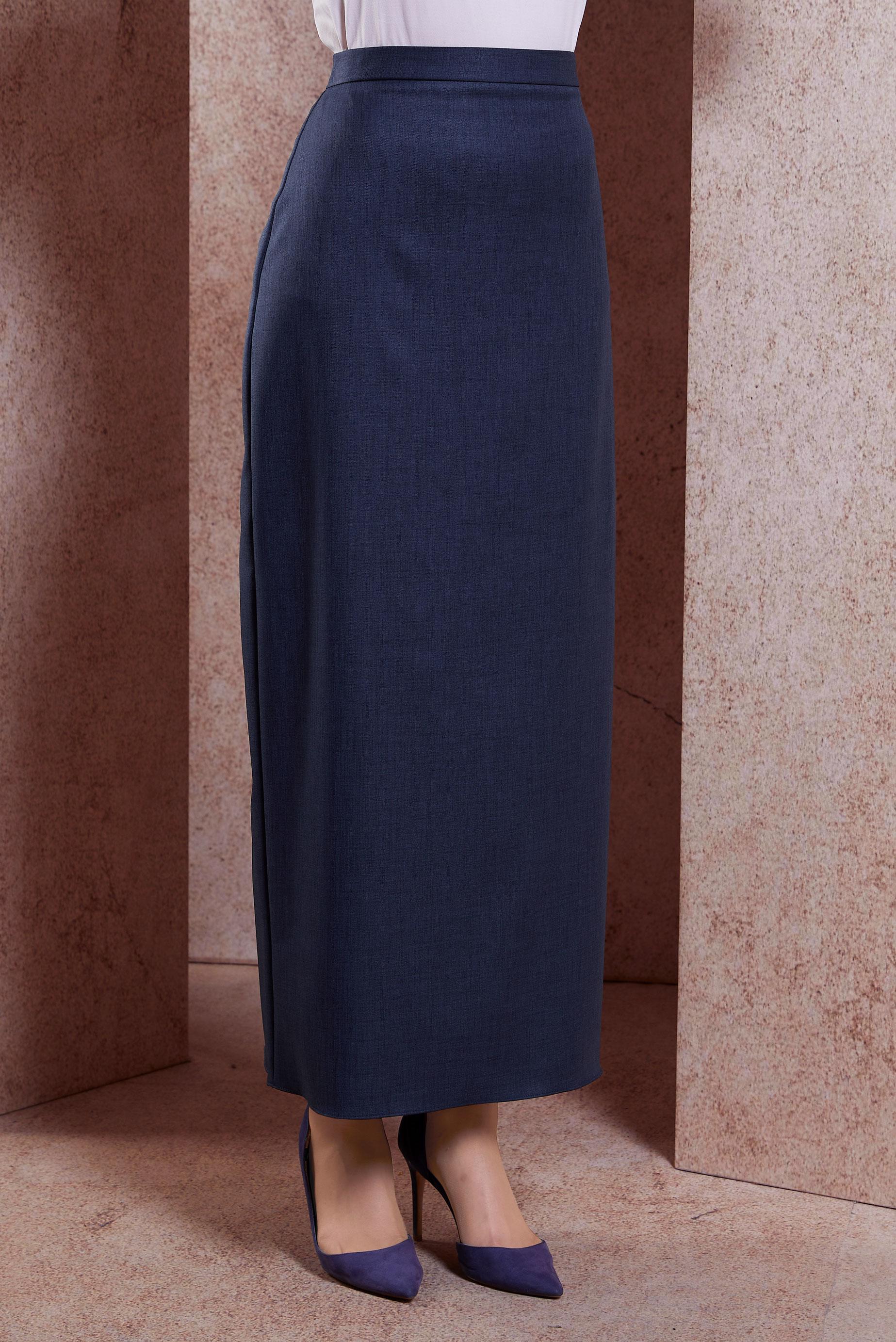 Vêtements hijab BLEU MARINE JUPE AVEC FENTE INVISIBLE 60550