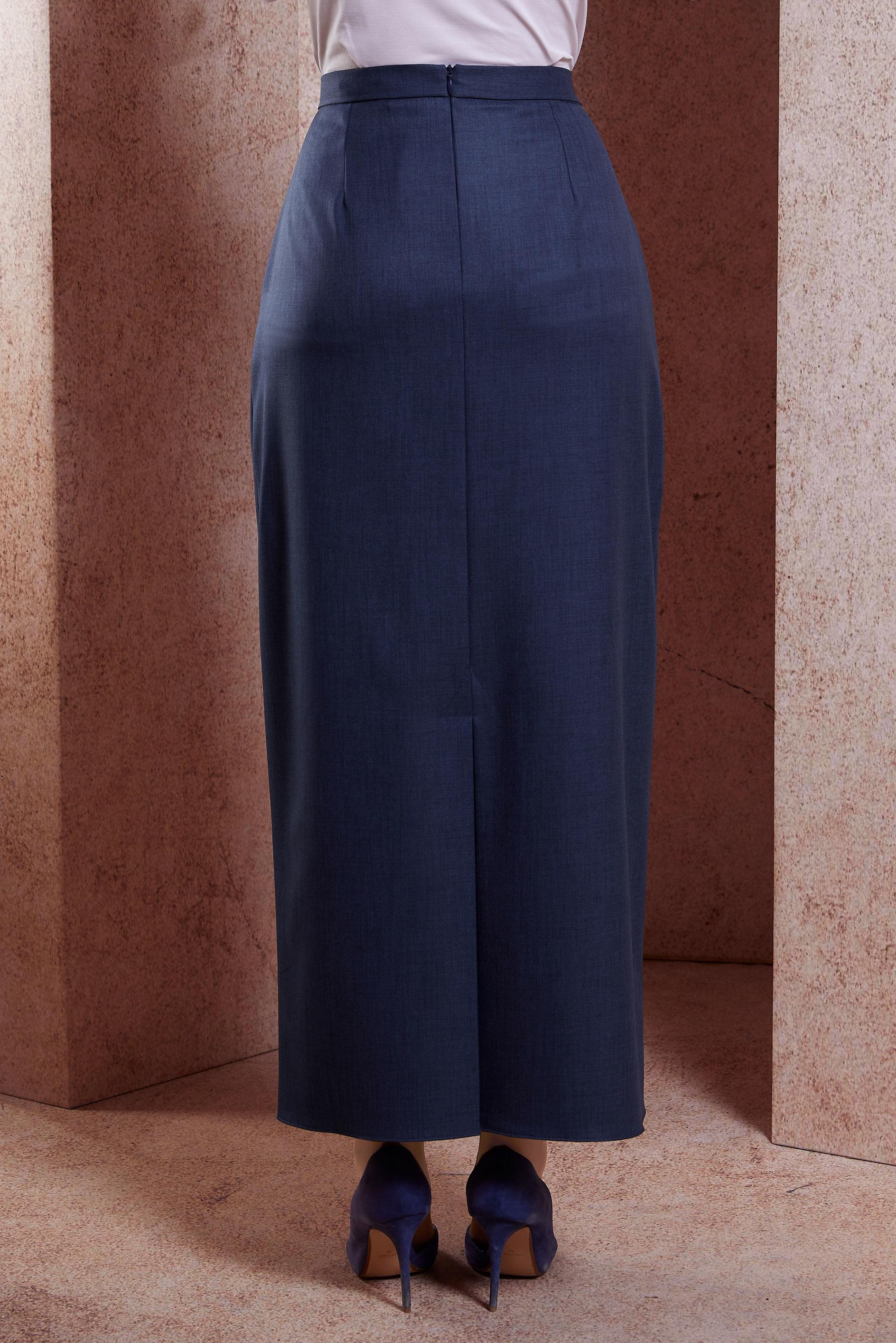 Vêtements hijab BLEU MARINE JUPE AVEC FENTE INVISIBLE 60550