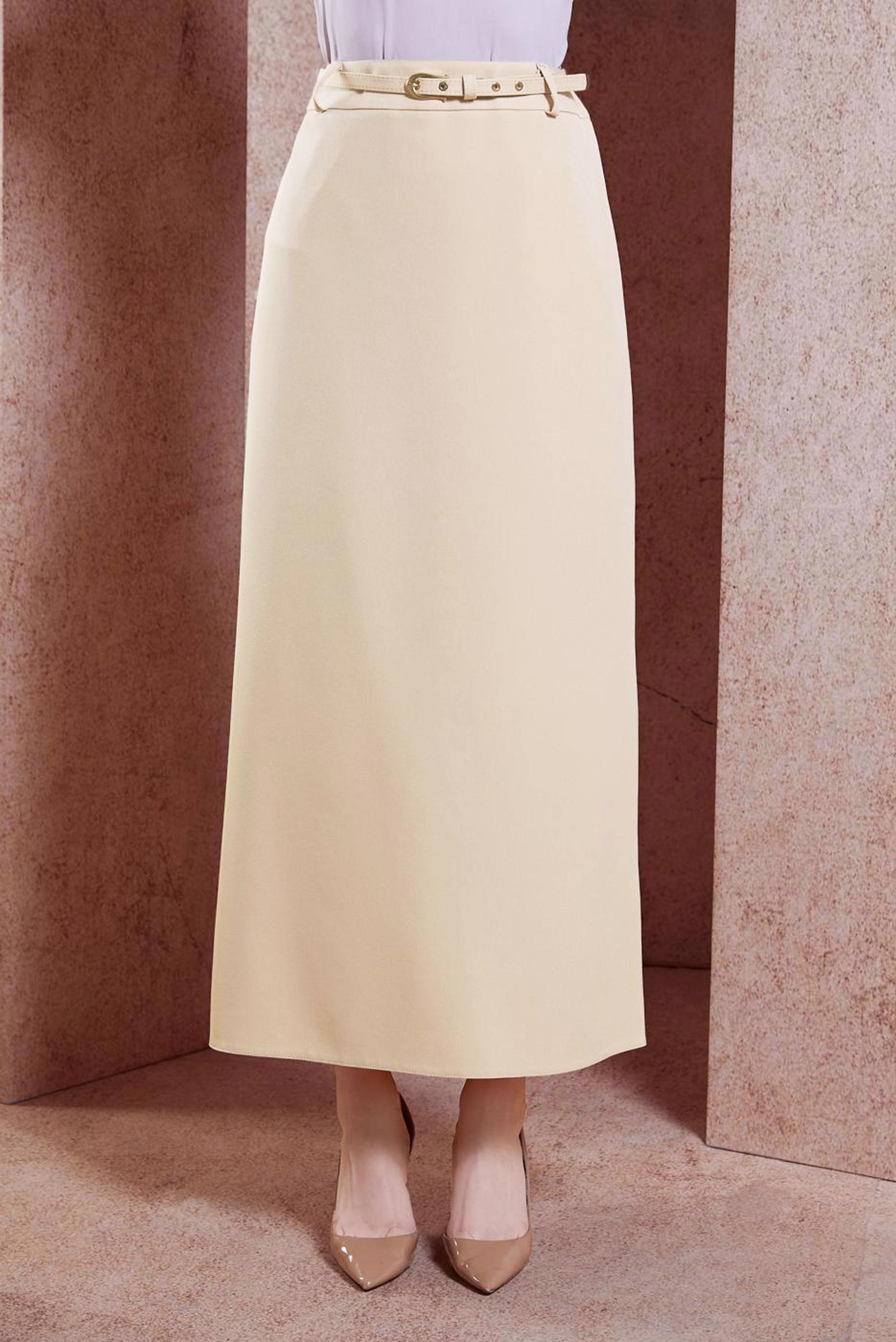 Hijab clothing ECRU BELTED SKIRT 60551