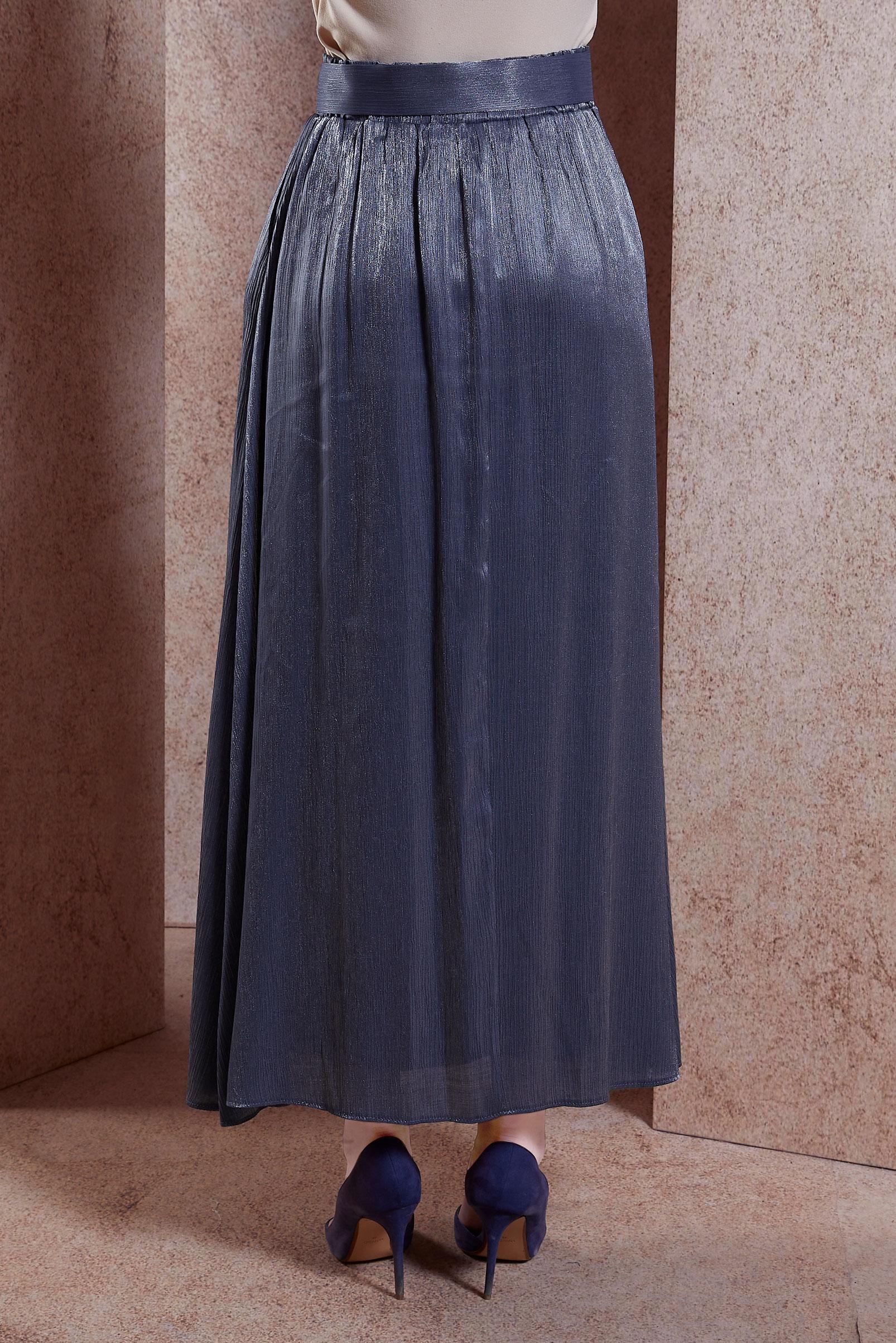 Tesettür giyim LACİVERT KEMERLİ BÜRÜMCÜK ETEK 60564