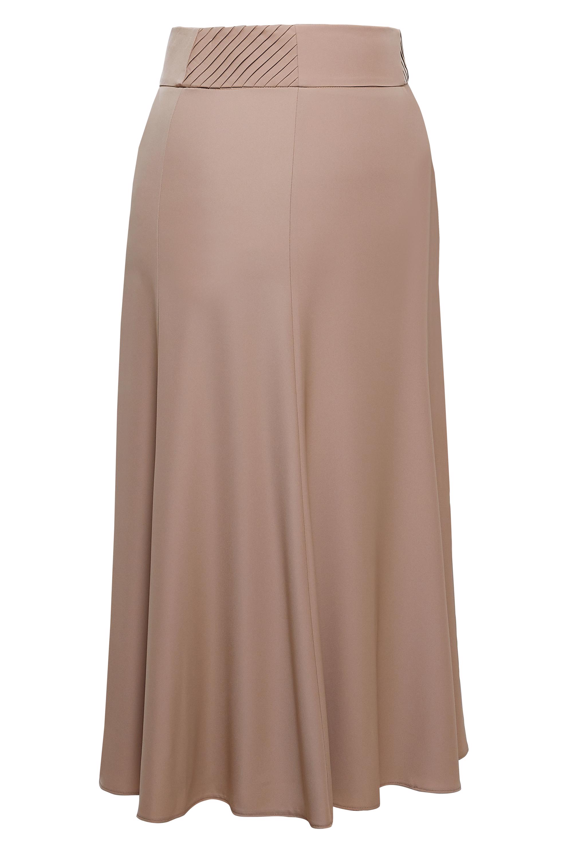 Tesettür giyim BEJ BÜYÜK BEDEN ÇAN ETEK 60573