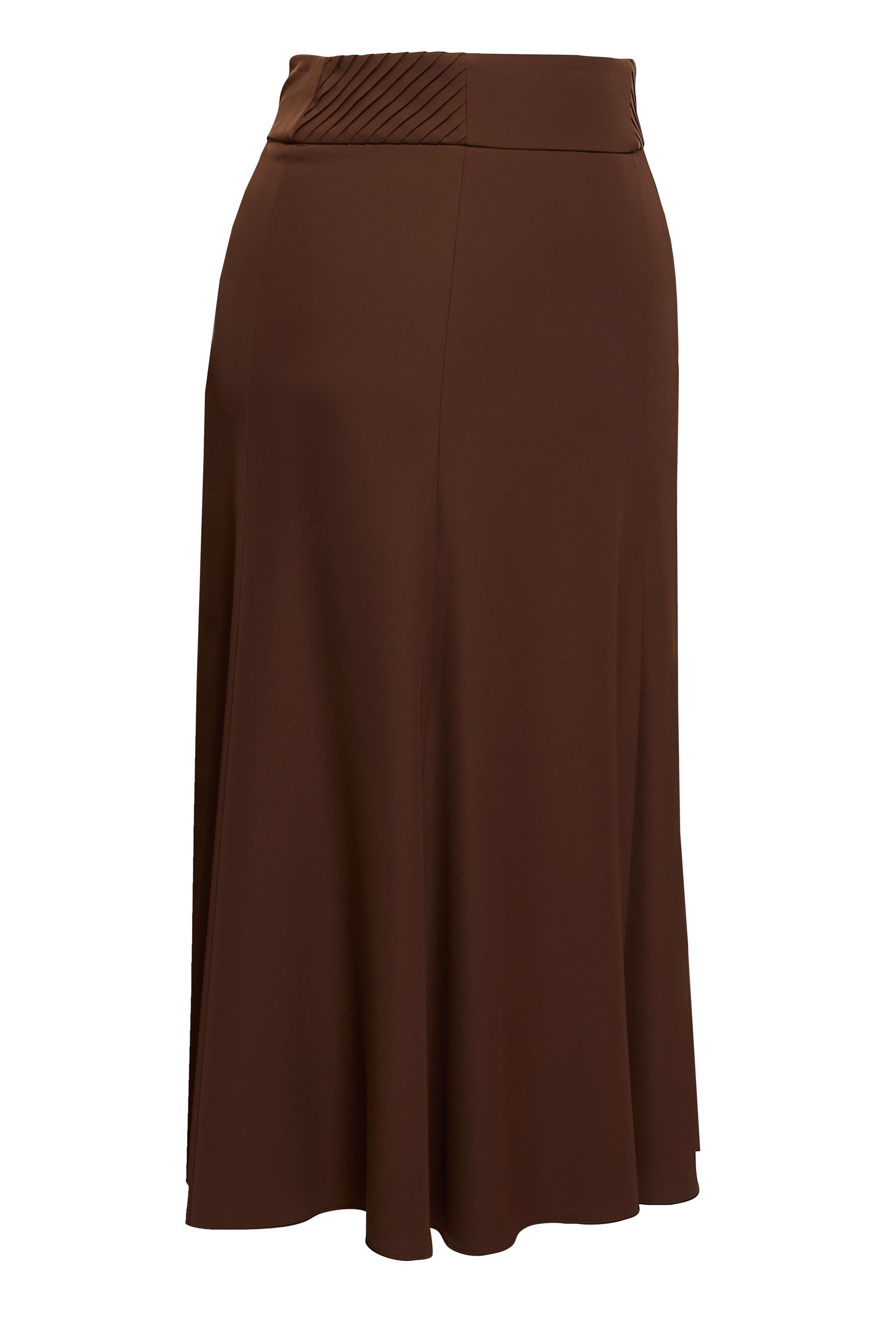 Tesettür giyim KAHVE BÜYÜK BEDEN ÇAN ETEK 60573