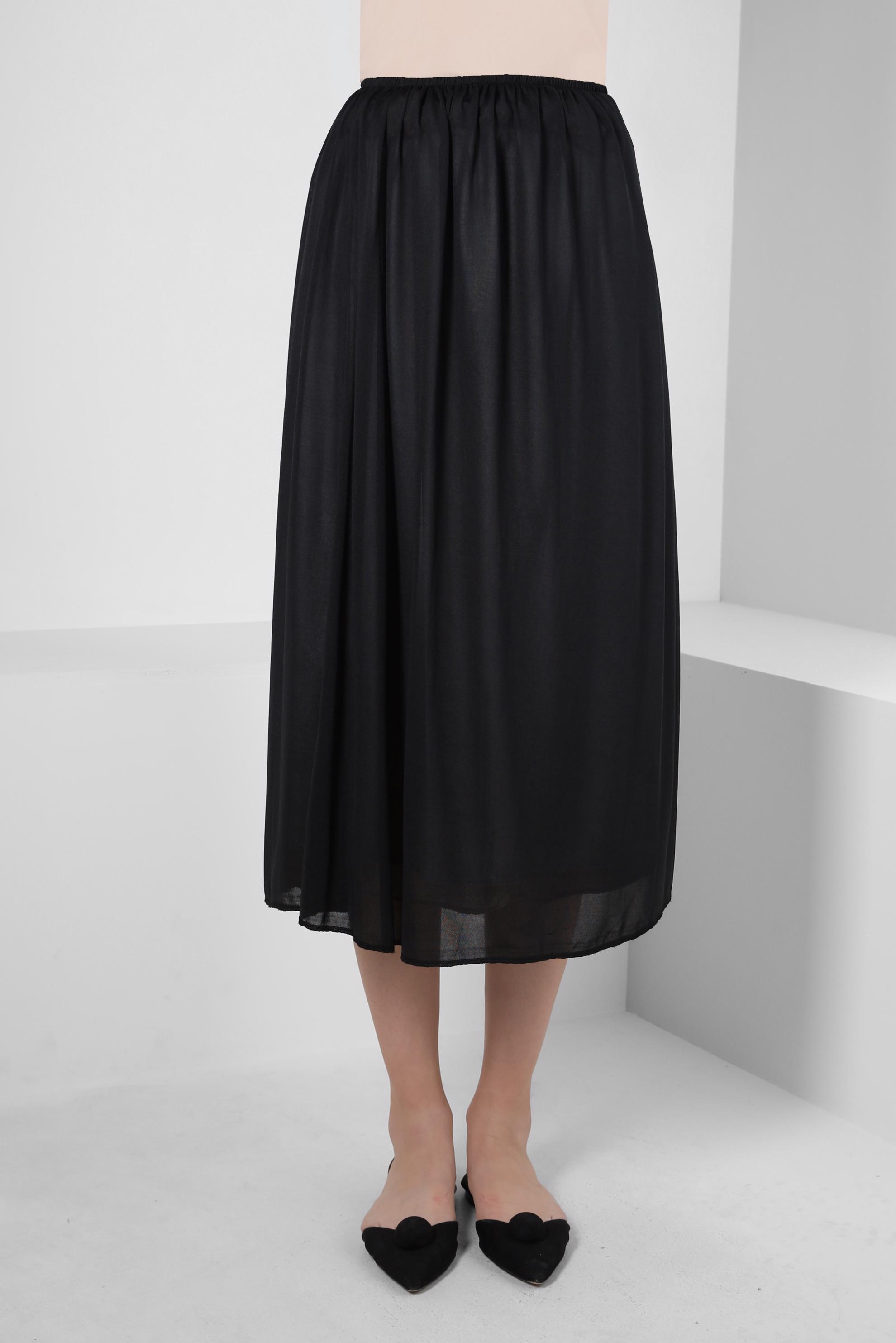 Tesettür giyim SİYAH ASTAR ETEK 60575