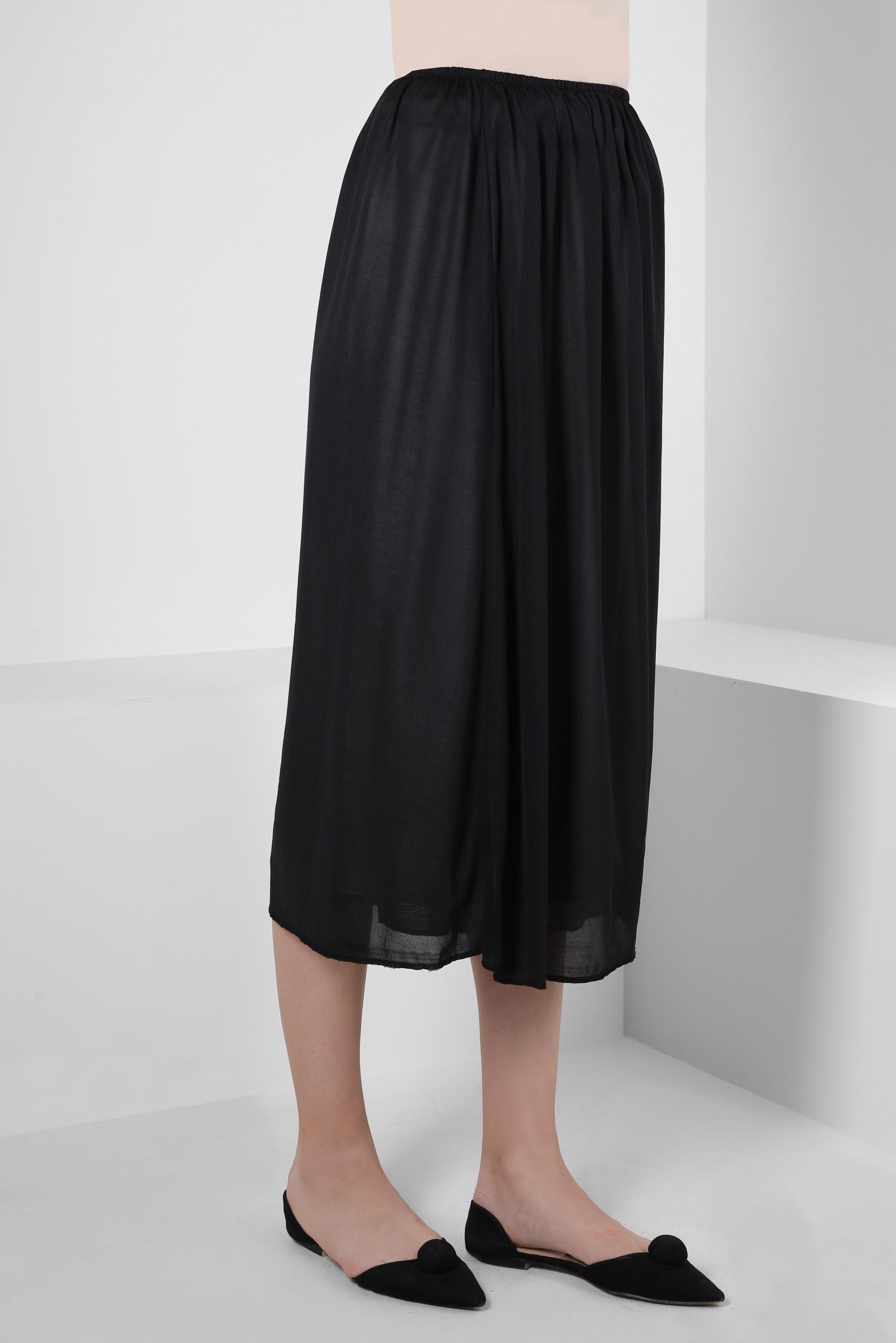 Tesettür giyim SİYAH ASTAR ETEK 60575