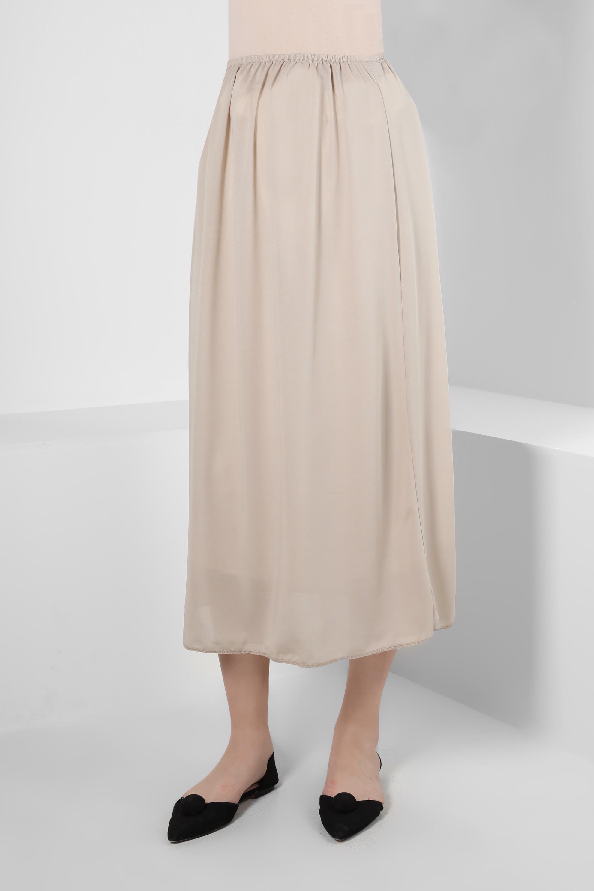 Tesettür giyim BEJ ASTAR ETEK 60575