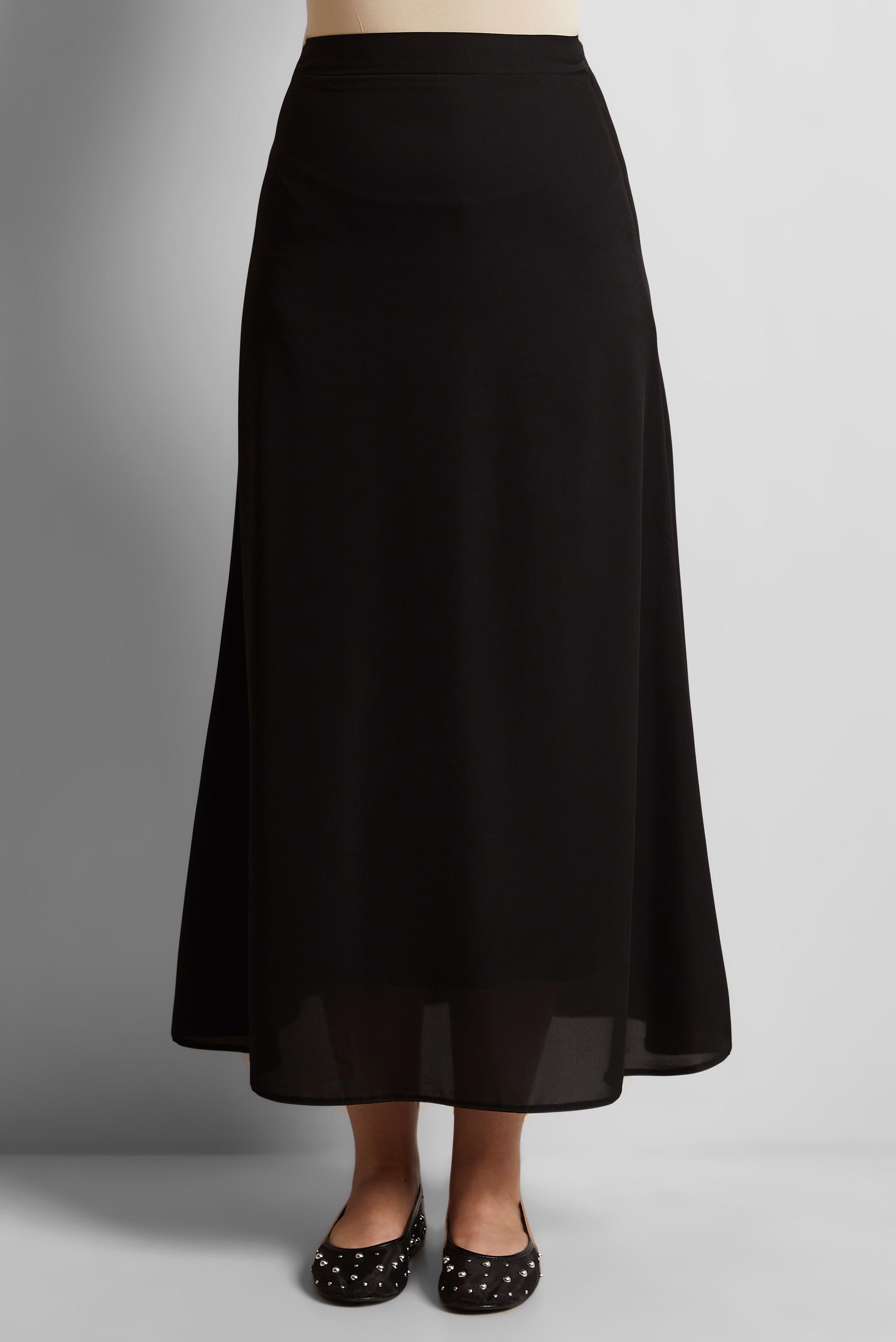 Tesettür giyim SİYAH A KESİM ETEK 60577