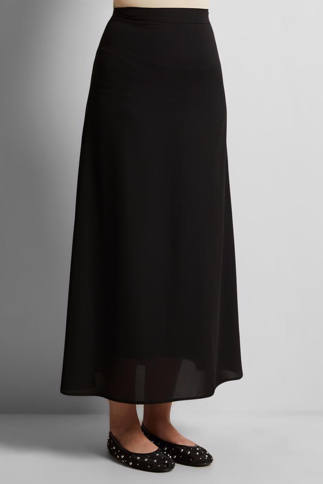 Hijab clothing BLACK A-LINE SKIRT 60577 - ALVİNA