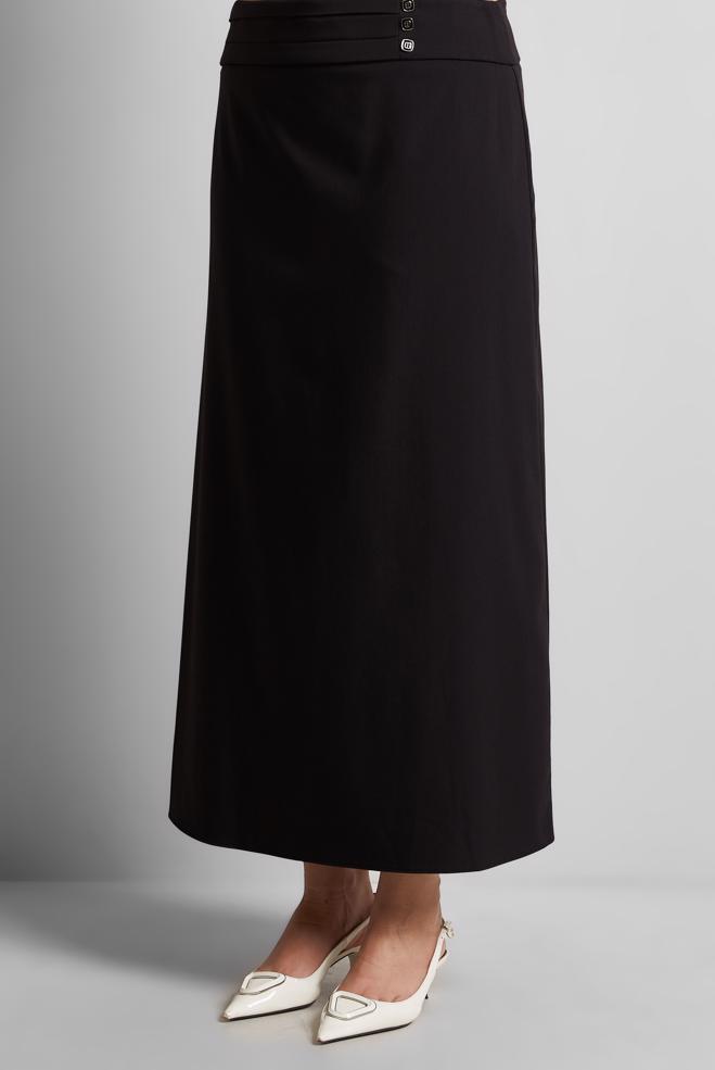 Hijab clothing BLACK STRAIGHT CUT SKIRT 60579 - ALVİNA