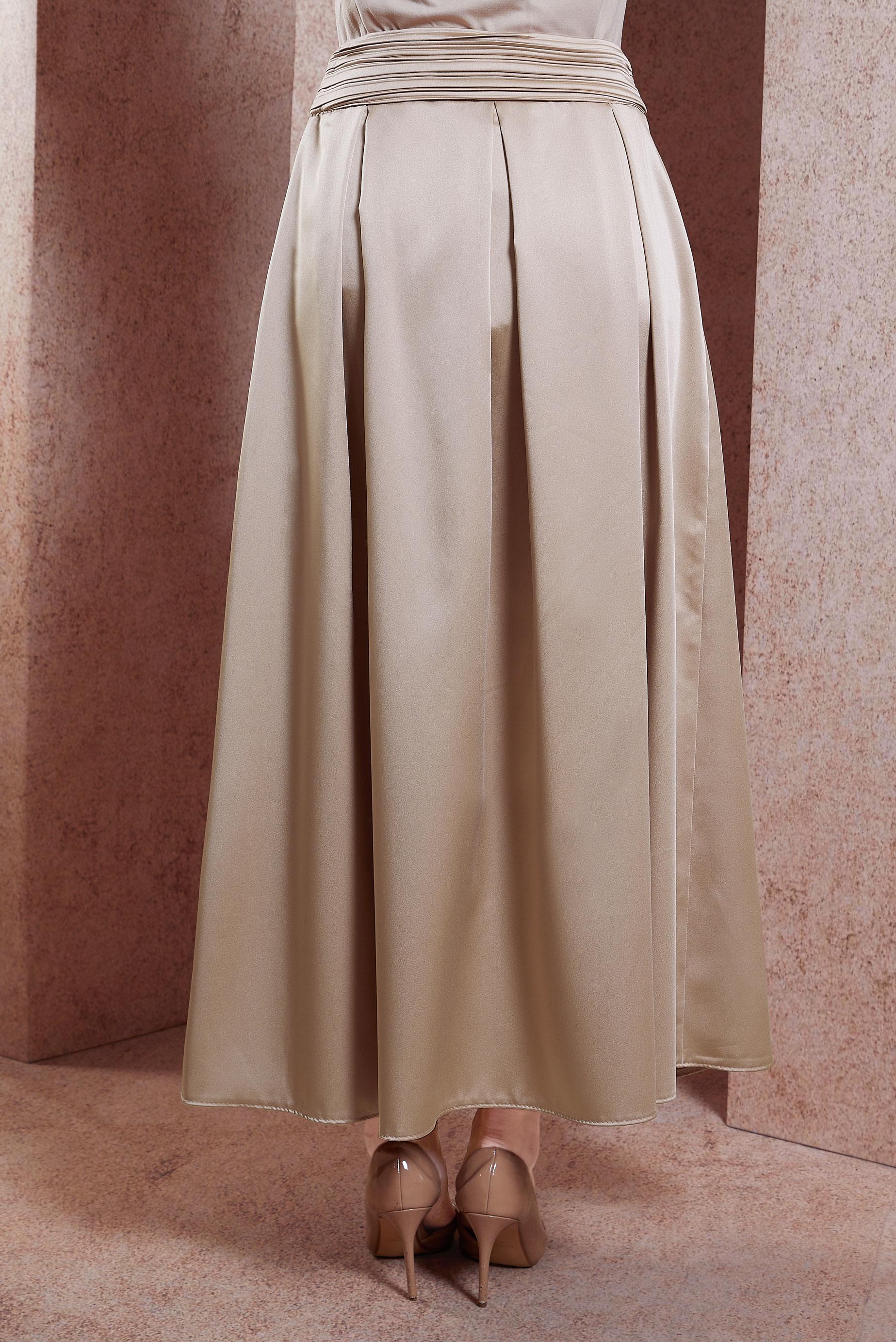 JUPE LONGUE EN SATIN ALVİNA