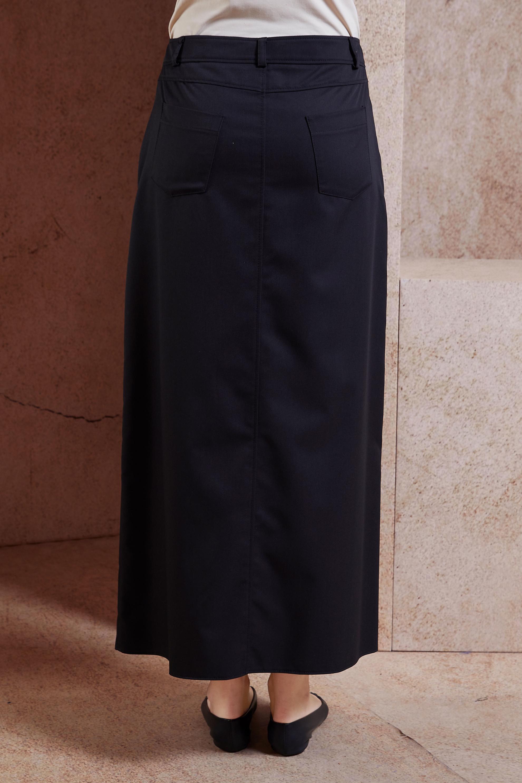 Tesettür giyim SİYAH DÜZ KESİM TESETTÜR ETEK 60584