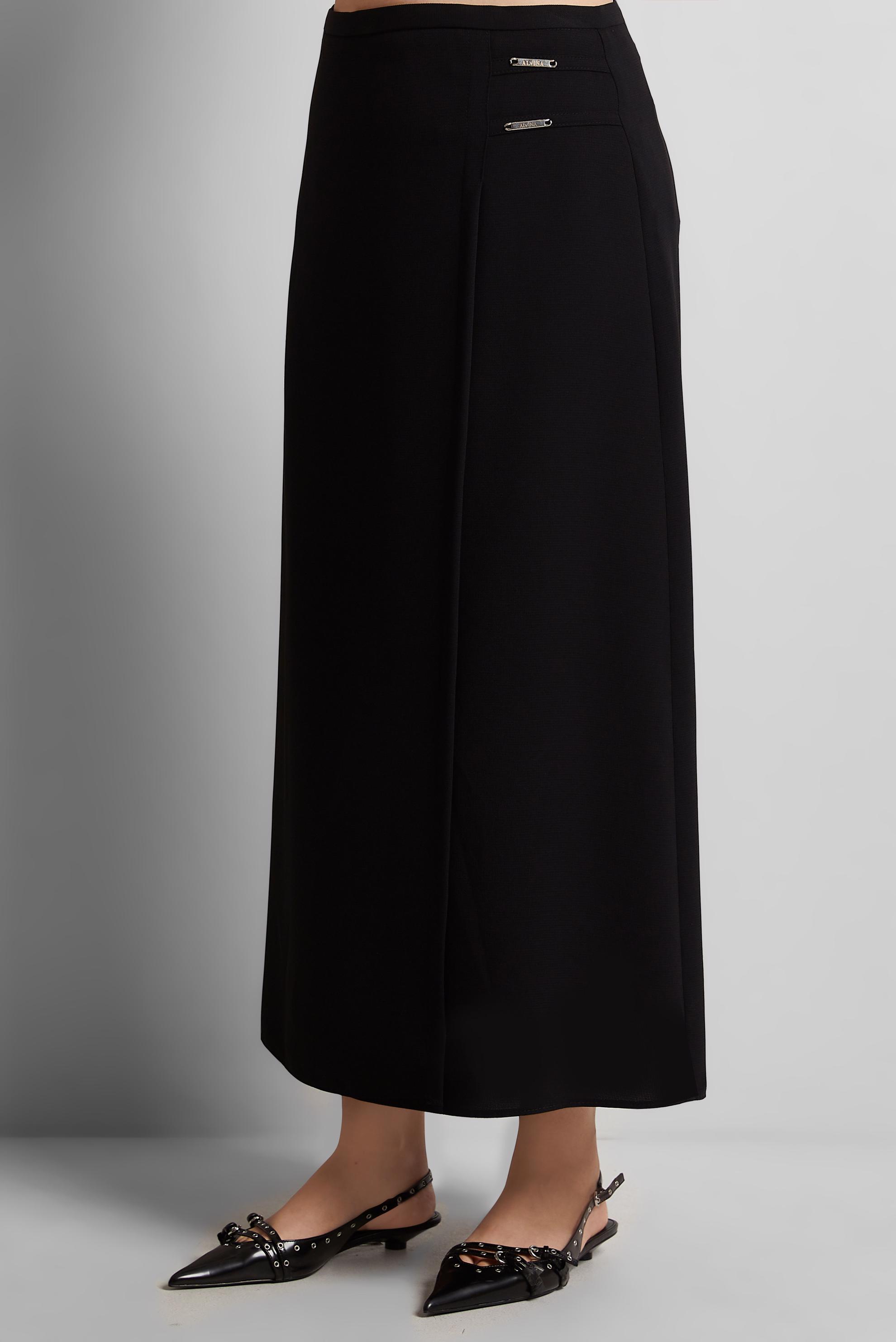 Tesettür giyim SİYAH DÜZ KESİM ETEK 60585