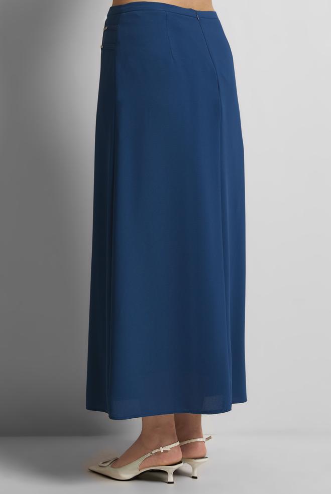 Hijab clothing NAVY BLUE STRAIGHT CUT SKIRT 60585 - ALVİNA