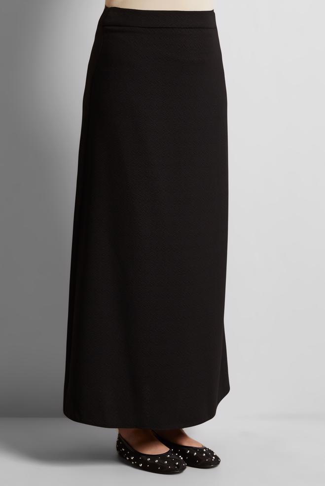 Hijab clothing BLACK STRAIGHT CUT SKIRT 60586 - ALVİNA