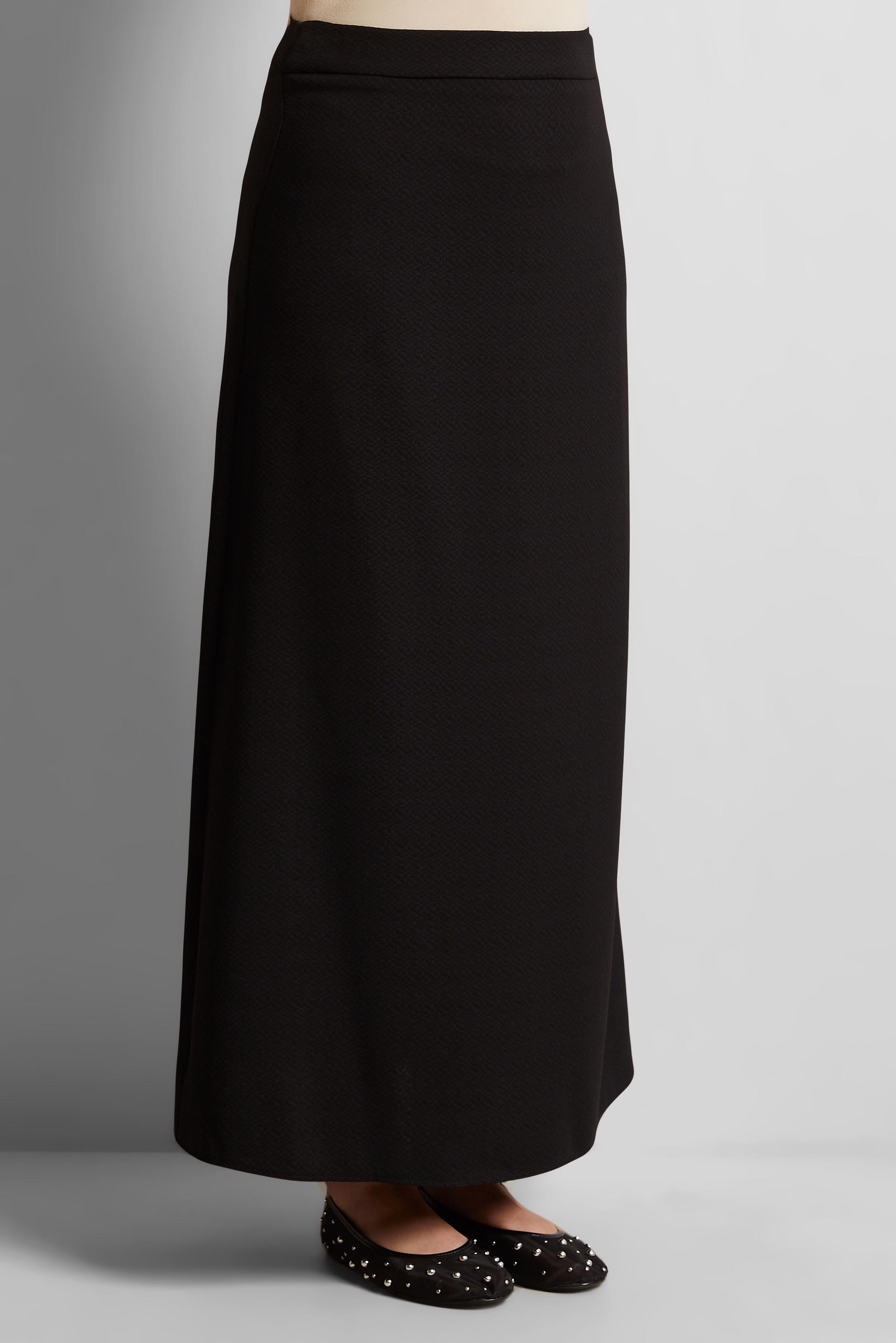 Tesettür giyim SİYAH DÜZ KESİM ETEK 60586