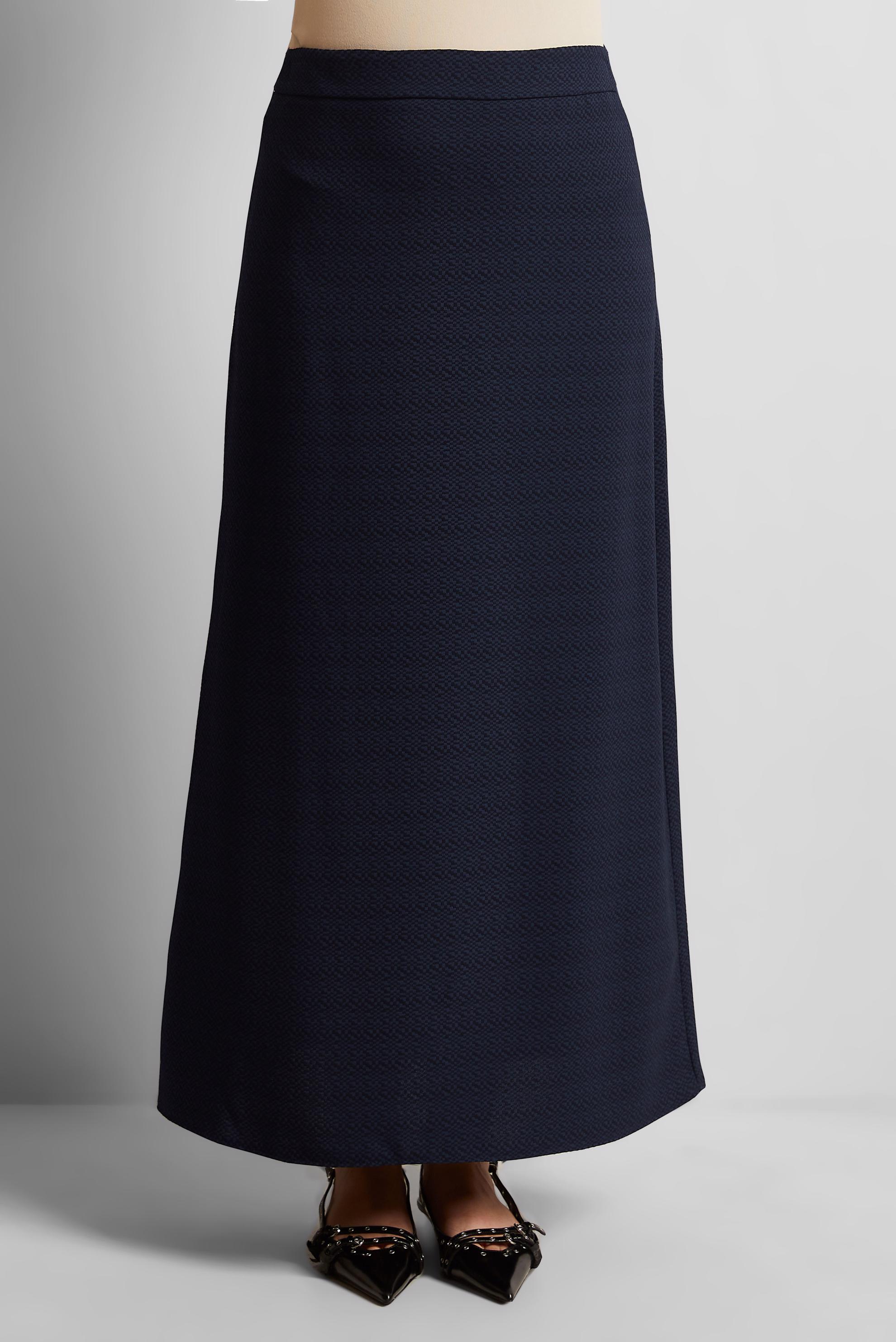 Tesettür giyim LACİVERT DÜZ KESİM ETEK 60586