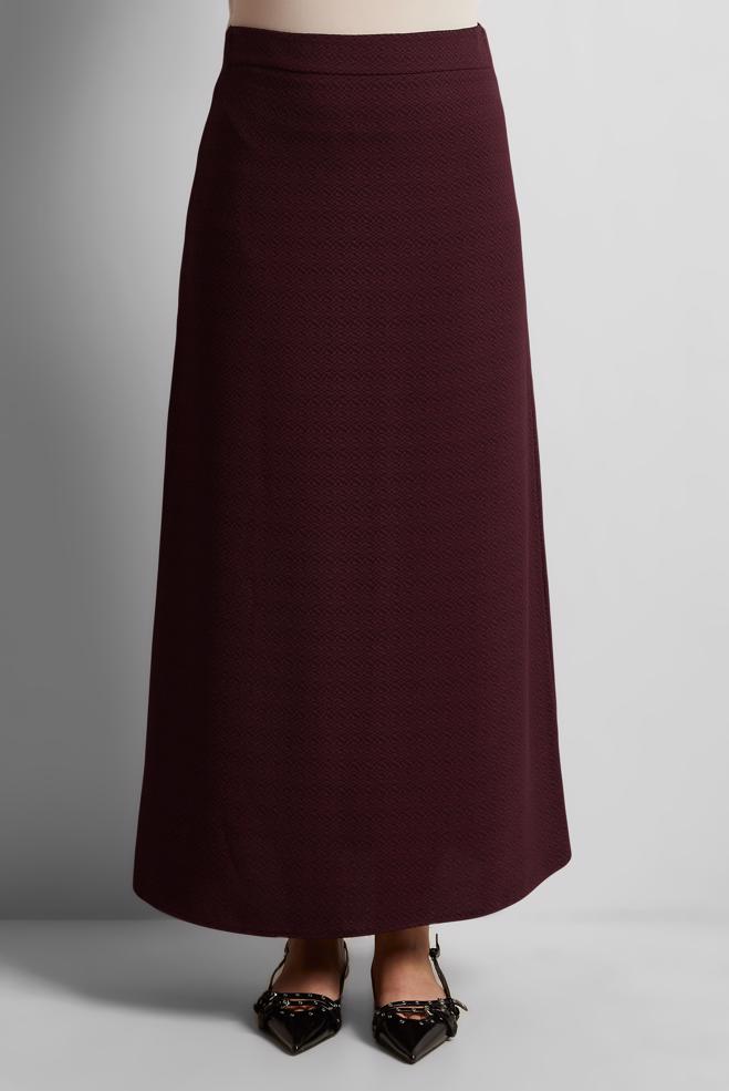 Hijab clothing CLARET RED STRAIGHT CUT SKIRT 60586 - ALVİNA