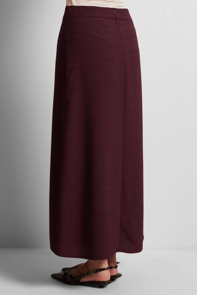 Hijab clothing CLARET RED STRAIGHT CUT SKIRT 60586 - ALVİNA