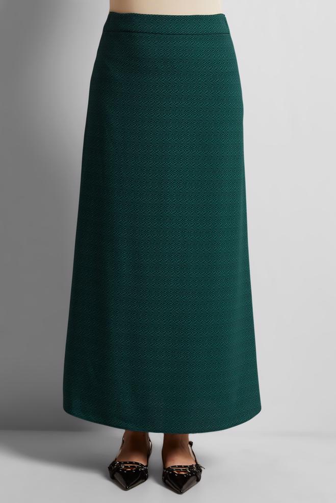 Hijab clothing GREEN STRAIGHT CUT SKIRT 60586 - ALVİNA