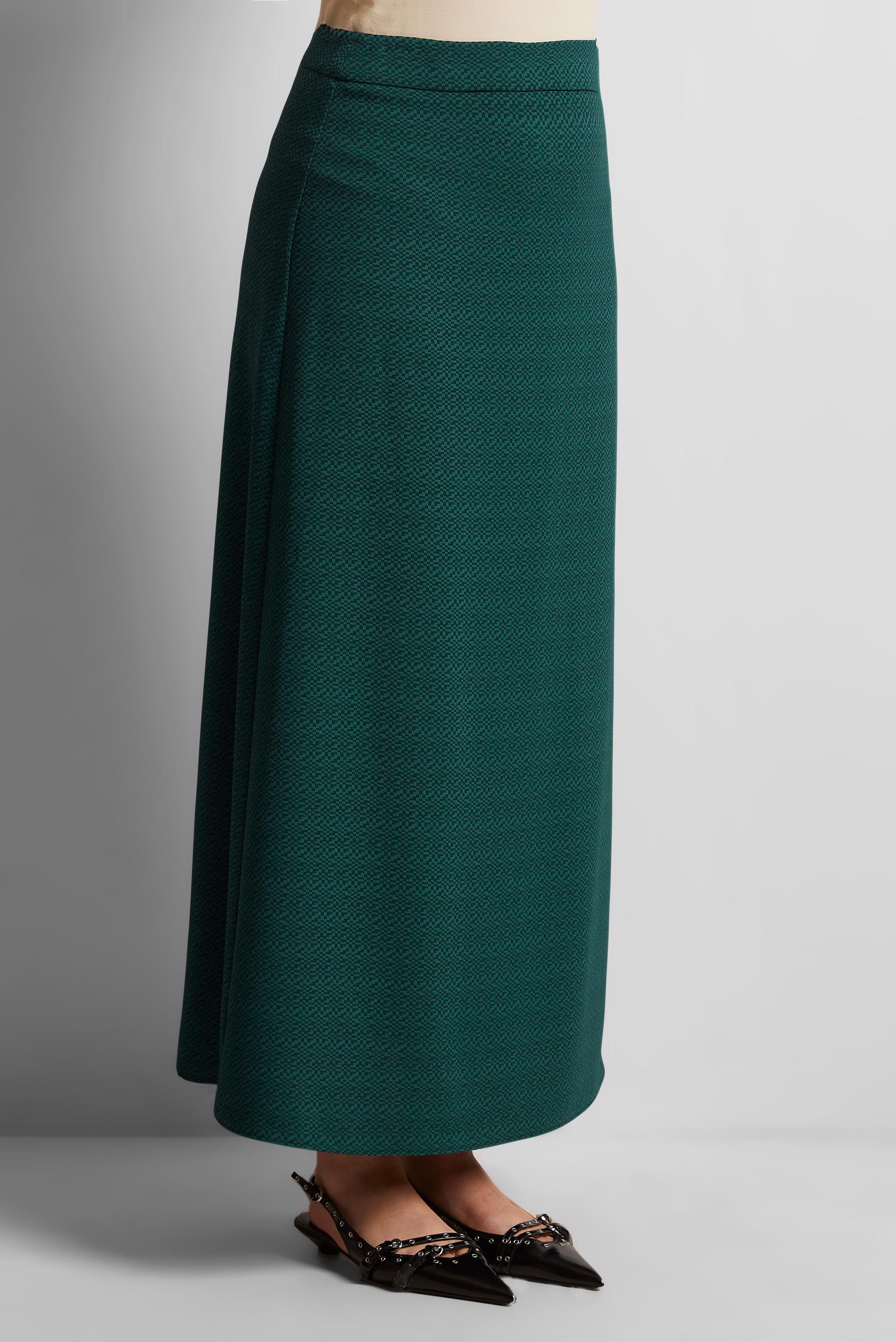 Tesettür giyim YEŞİL DÜZ KESİM ETEK 60586