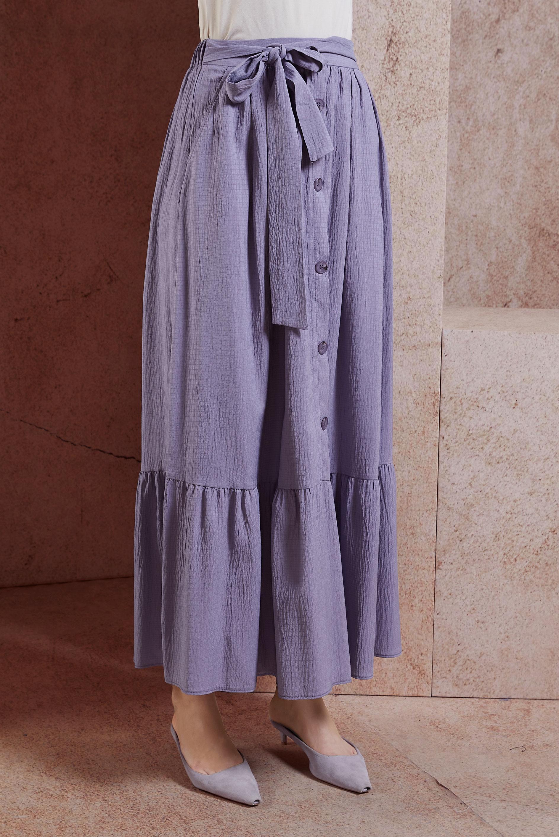 Tesettür giyim MÜRDÜM KUŞAKLI TESETTÜR ETEK 60590