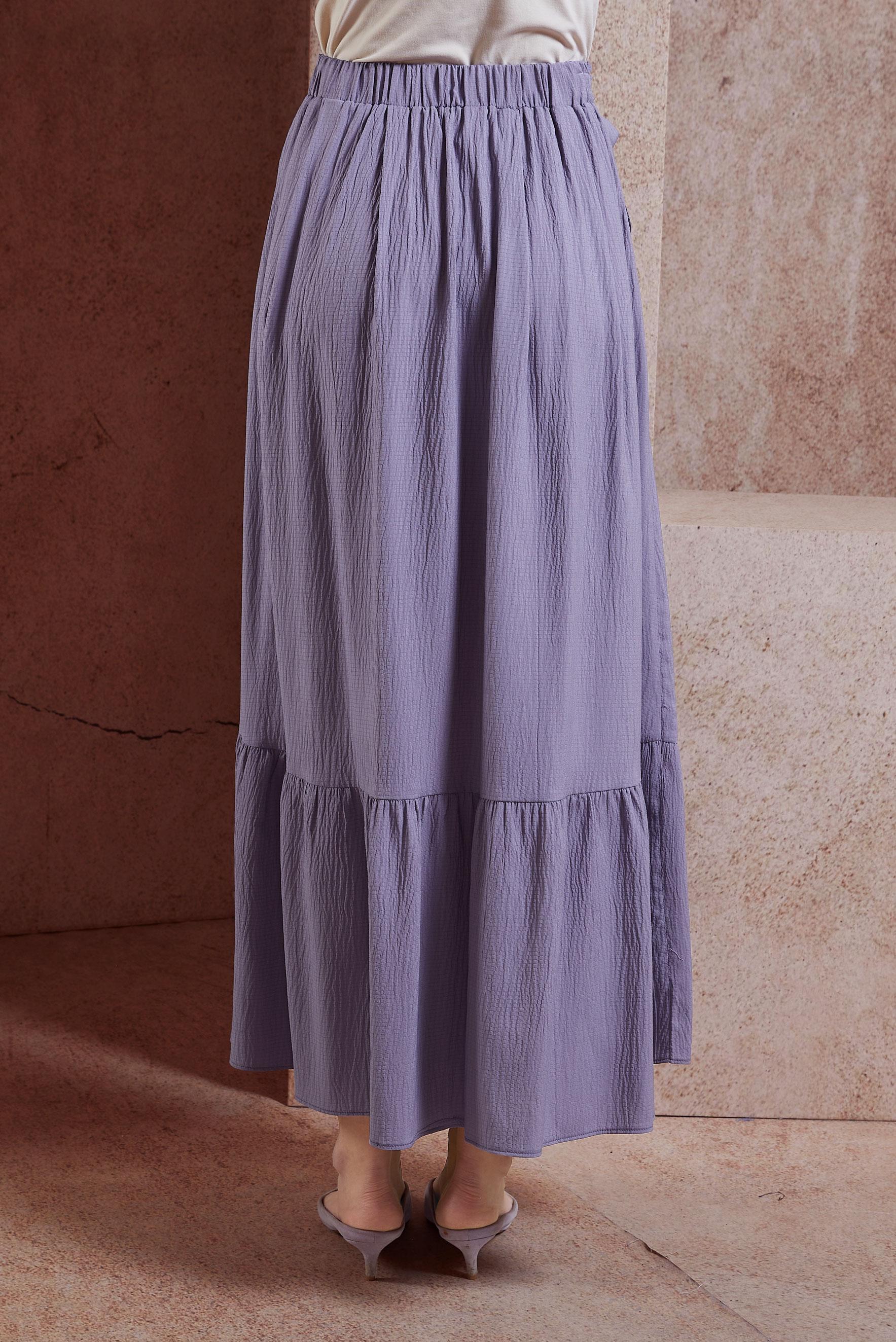 Tesettür giyim MÜRDÜM KUŞAKLI TESETTÜR ETEK 60590