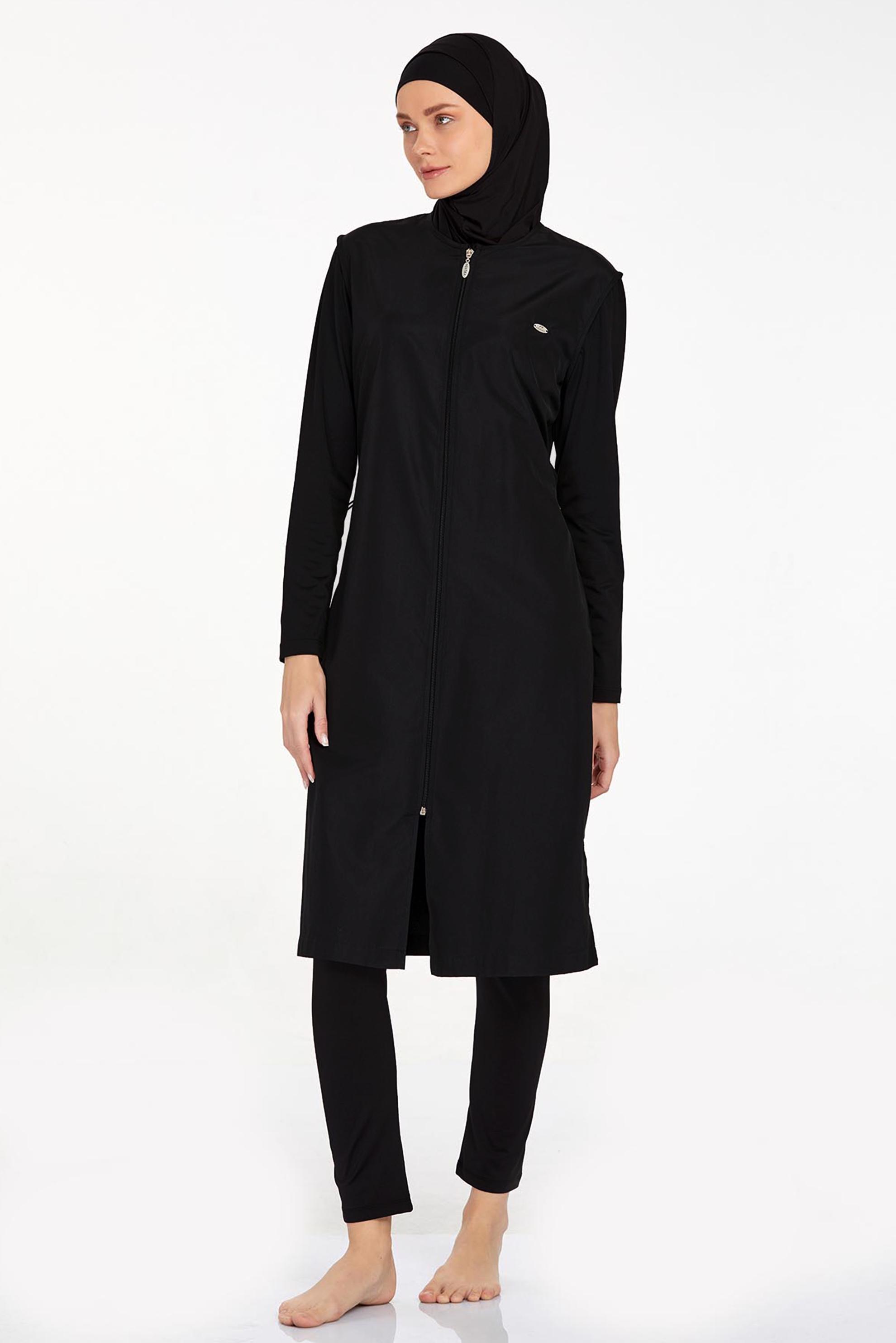Tesettür giyim SİYAH FERMUARLI TESETTÜR MAYO 1250
