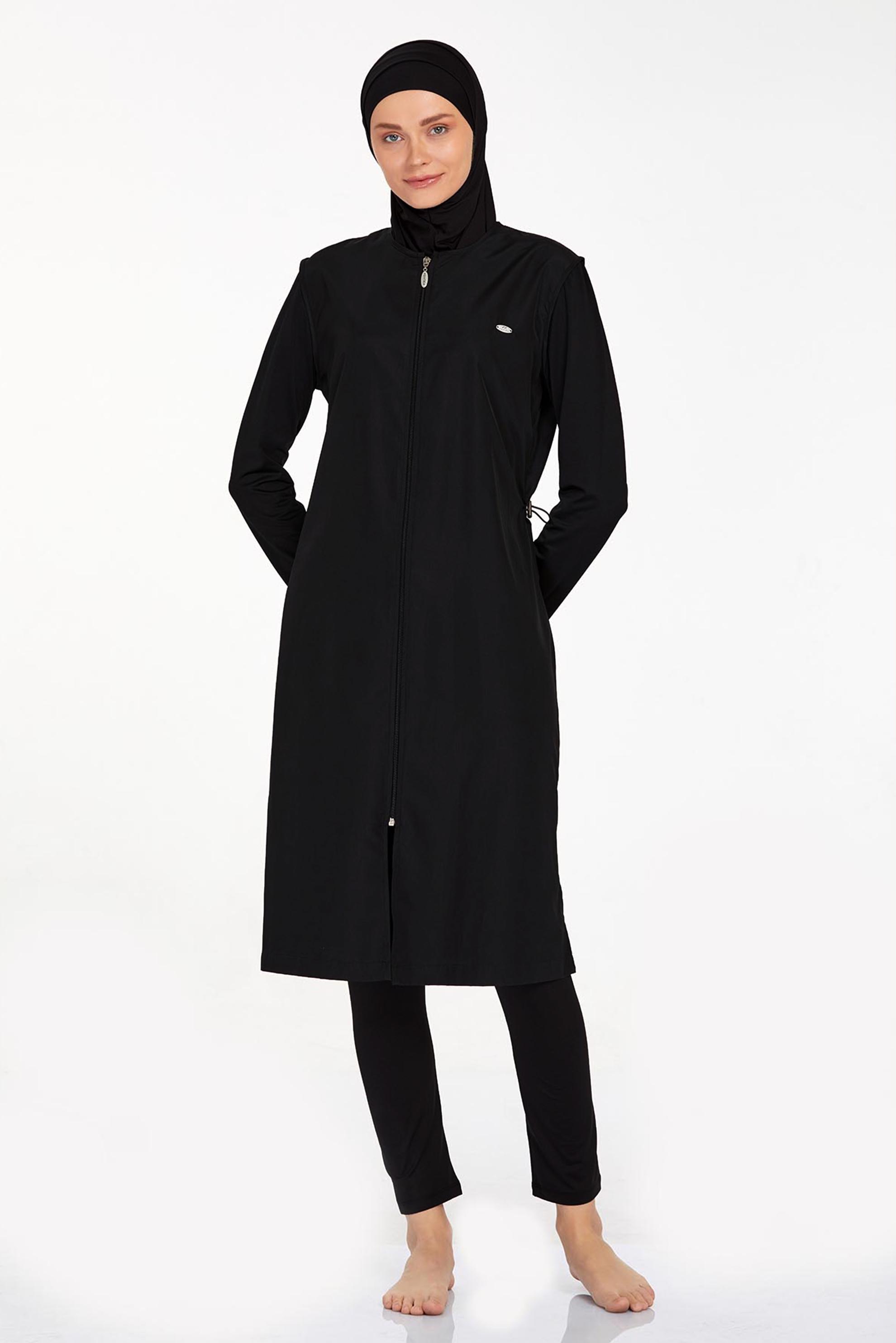 Tesettür giyim SİYAH BÜYÜK BEDEN TESETTÜR MAYO 1250-1