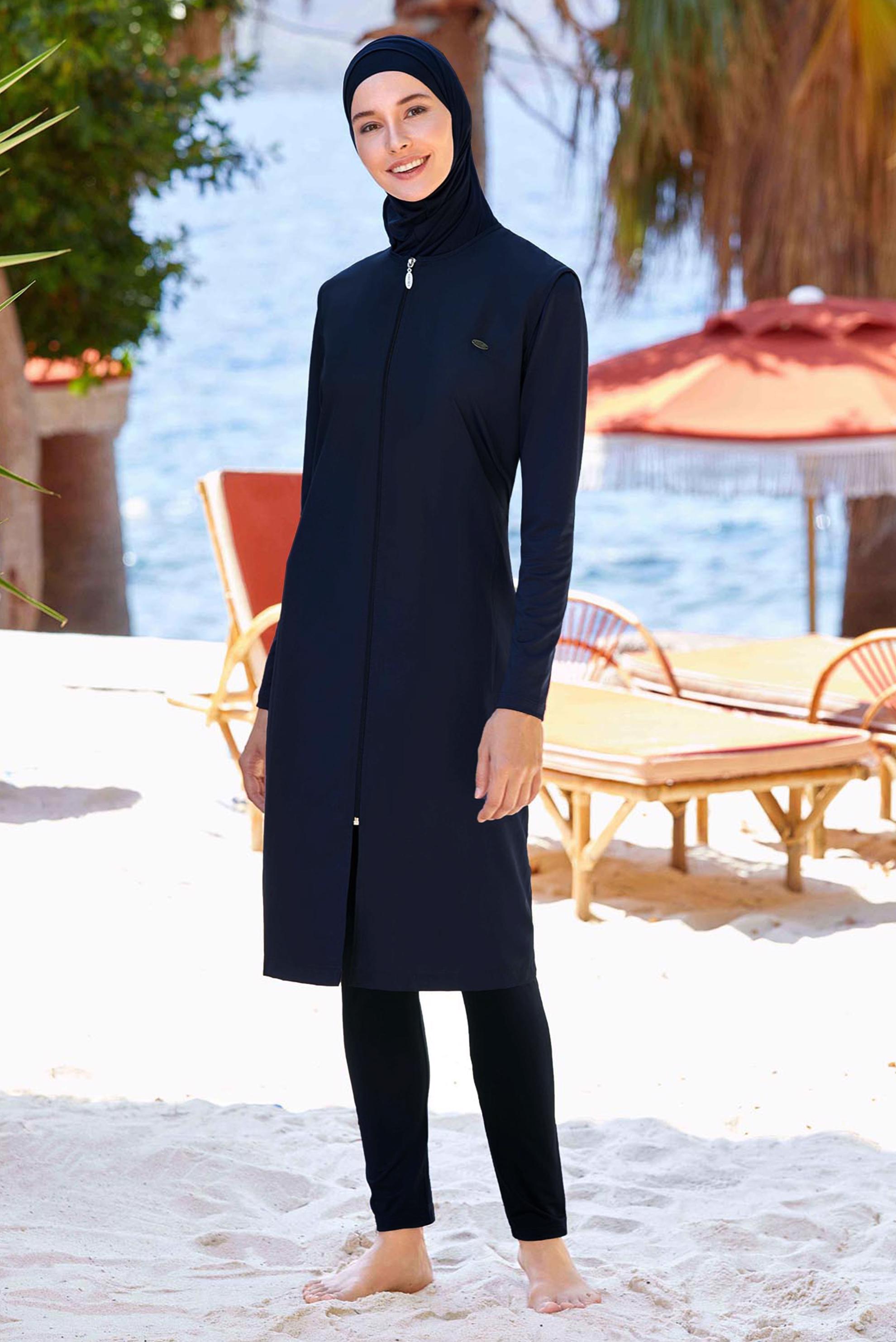 Tesettür giyim LACİVERT BÜYÜK BEDEN TESETTÜR MAYO 1250-1