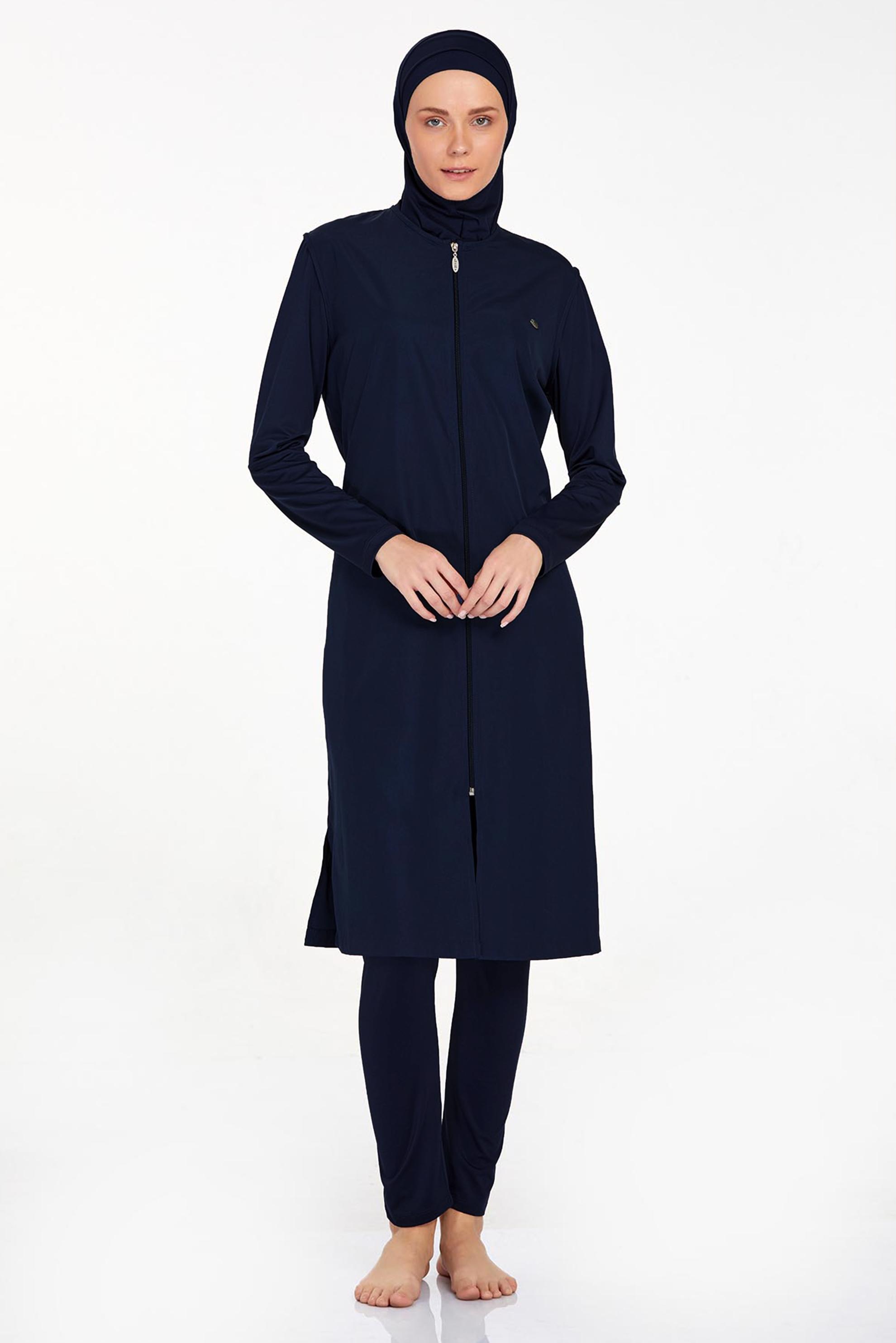 Tesettür giyim LACİVERT BÜYÜK BEDEN TESETTÜR MAYO 1250-1