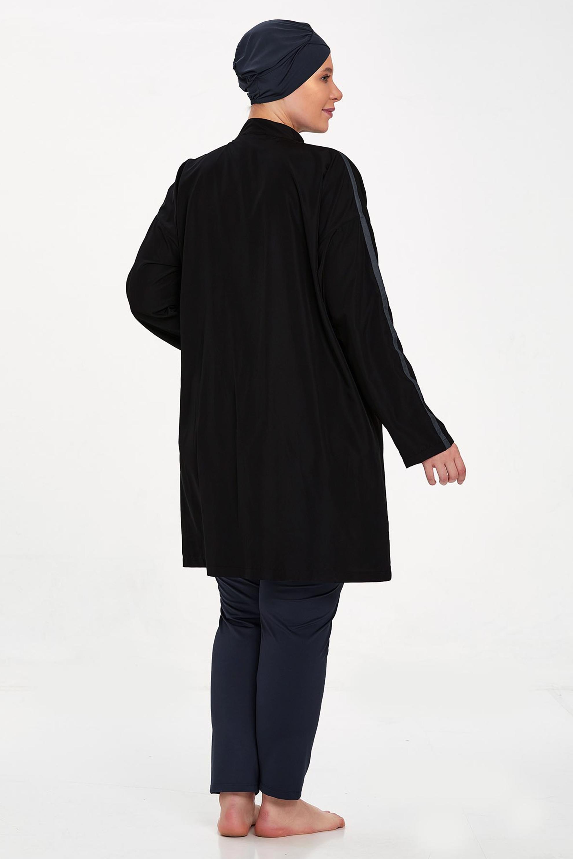 Tesettür giyim SİYAH BÜYÜK BEDEN TESETTÜR MAYO 1427