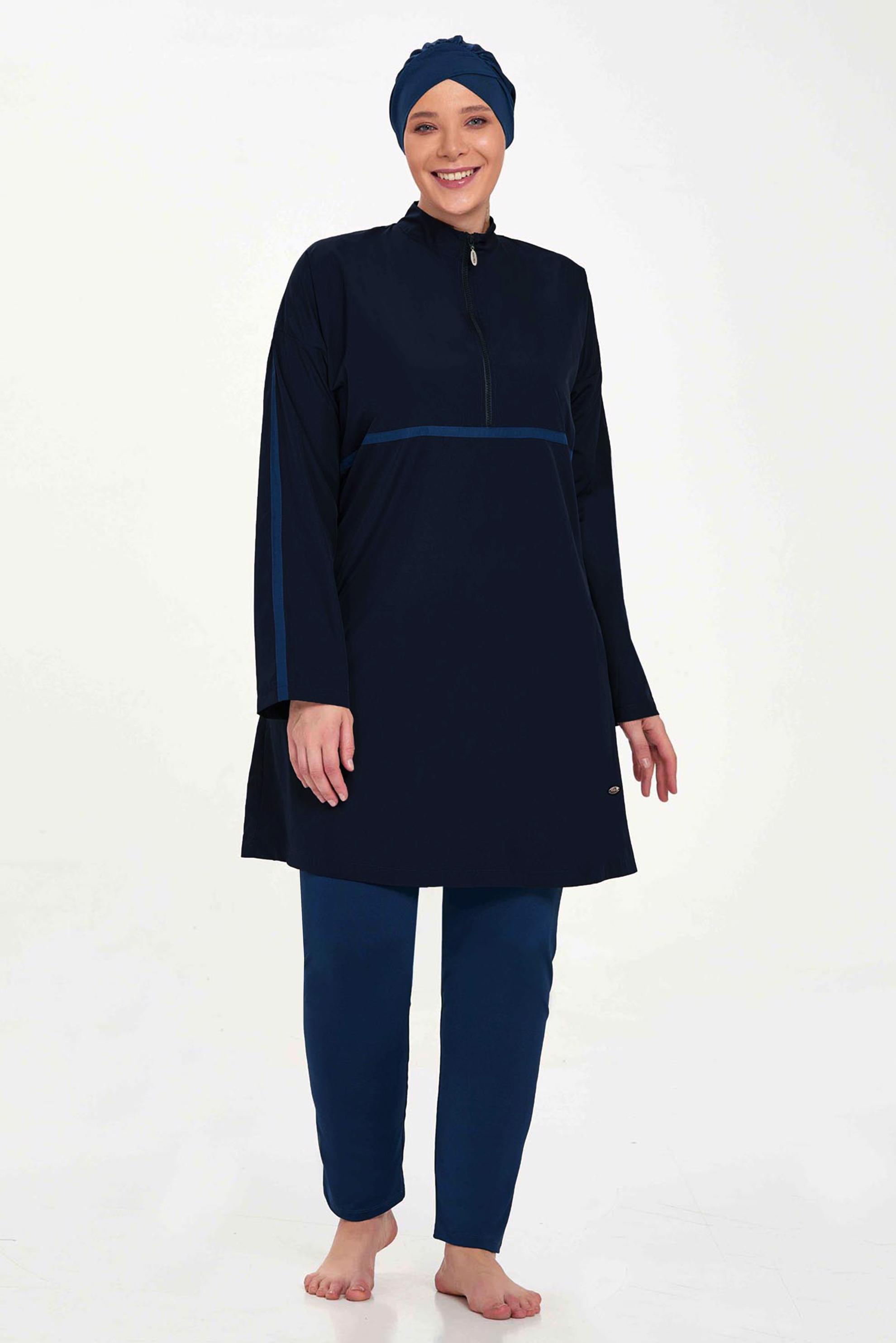 Vêtements hijab BLEU MARINE MAILLOT DE BAIN HIJAB GRANDE TAILLE 1427