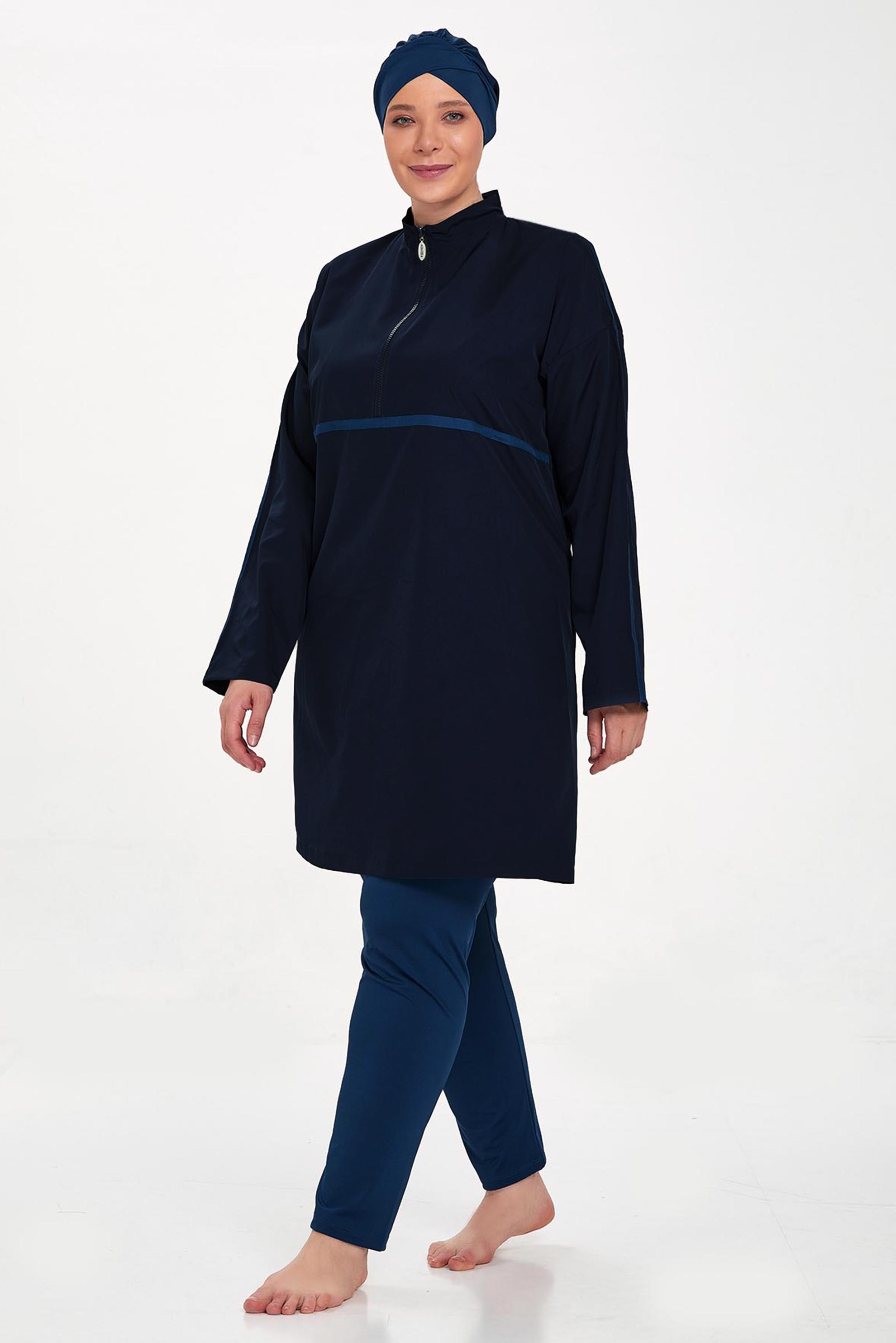 Vêtements hijab BLEU MARINE MAILLOT DE BAIN HIJAB GRANDE TAILLE 1427