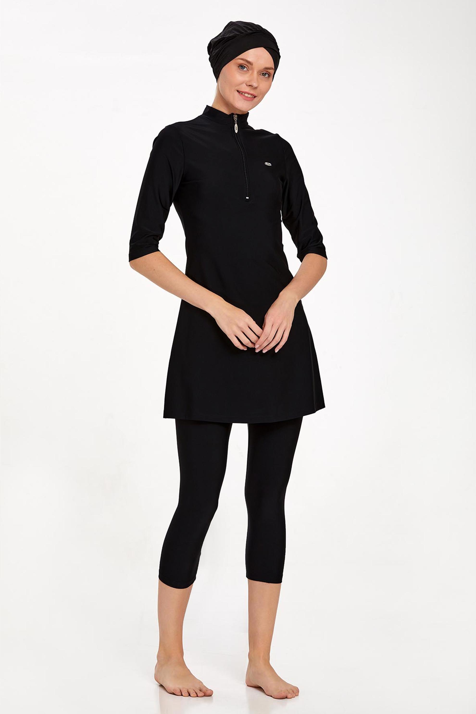 Tesettür giyim SİYAH TRUVAKAR KOL TESETTÜR MAYO 3400